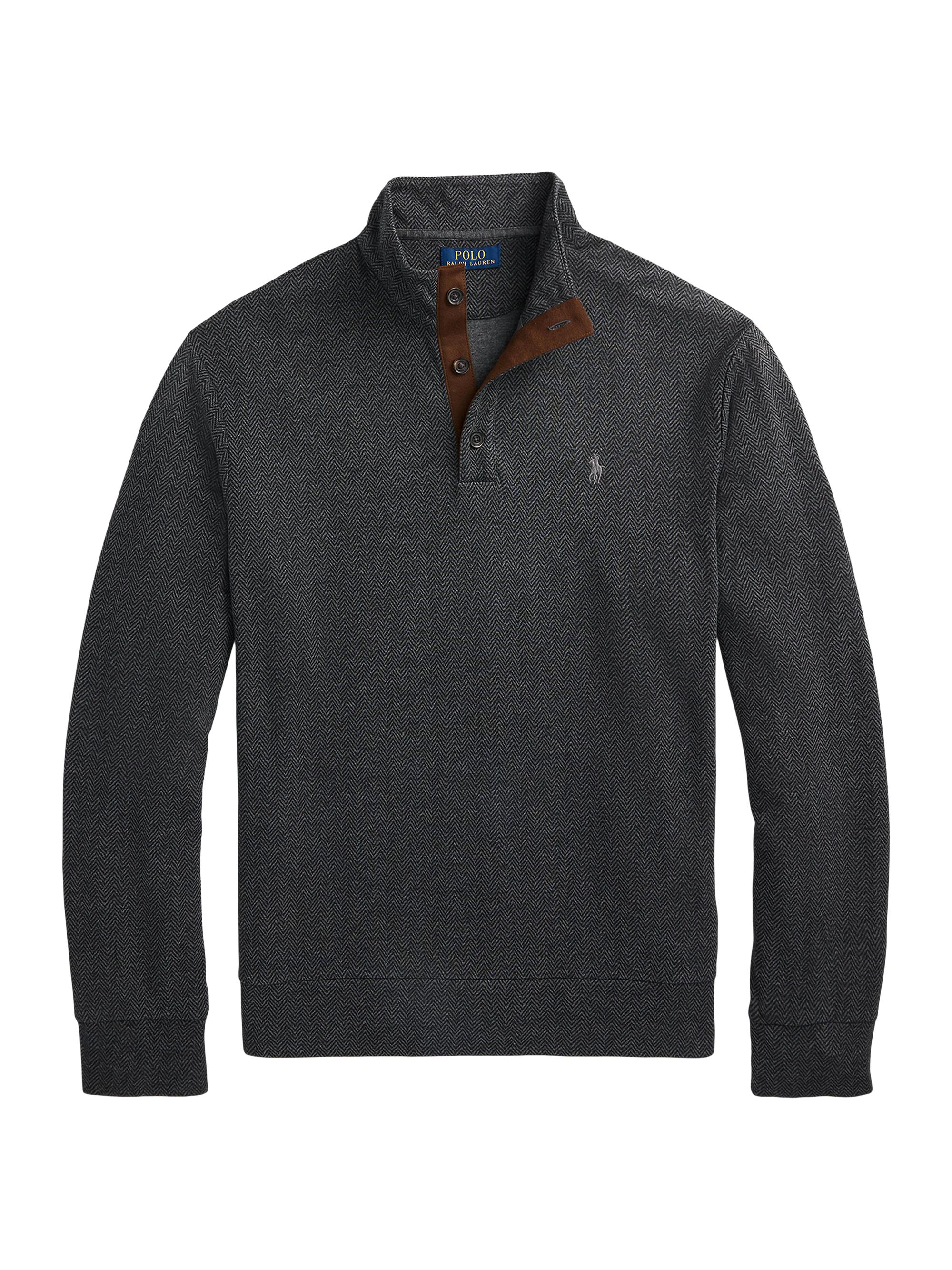 Polo Ralph Lauren Men's Jersey Herringbone Sweater - Expedition Dune Heather