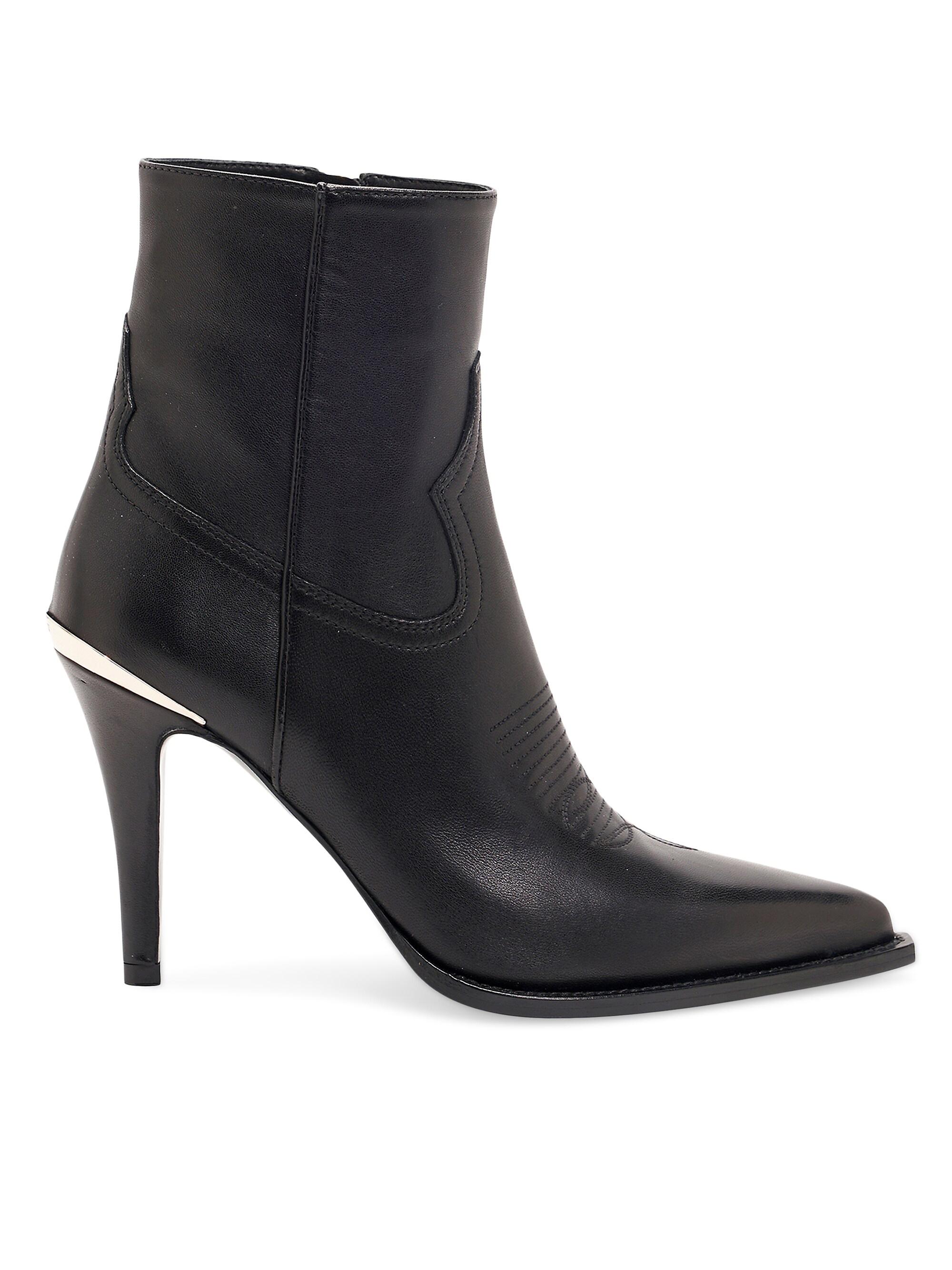 Partlow Women's Nancy Leather Ankle Boots - Nero