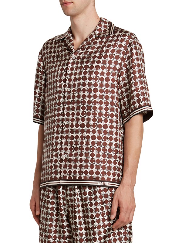 Shop Amiri MA Quad Silk Bowling Shirt | Saks Fifth Avenue Shop Amiri MA Quad Silk Bowling Shirt | Saks Fifth Avenue