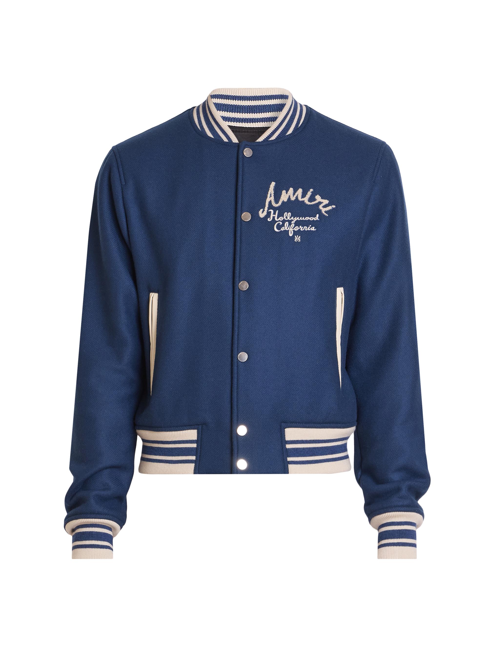 Amiri Men's  Hollywood Bomber Jacket - Dusty Blue