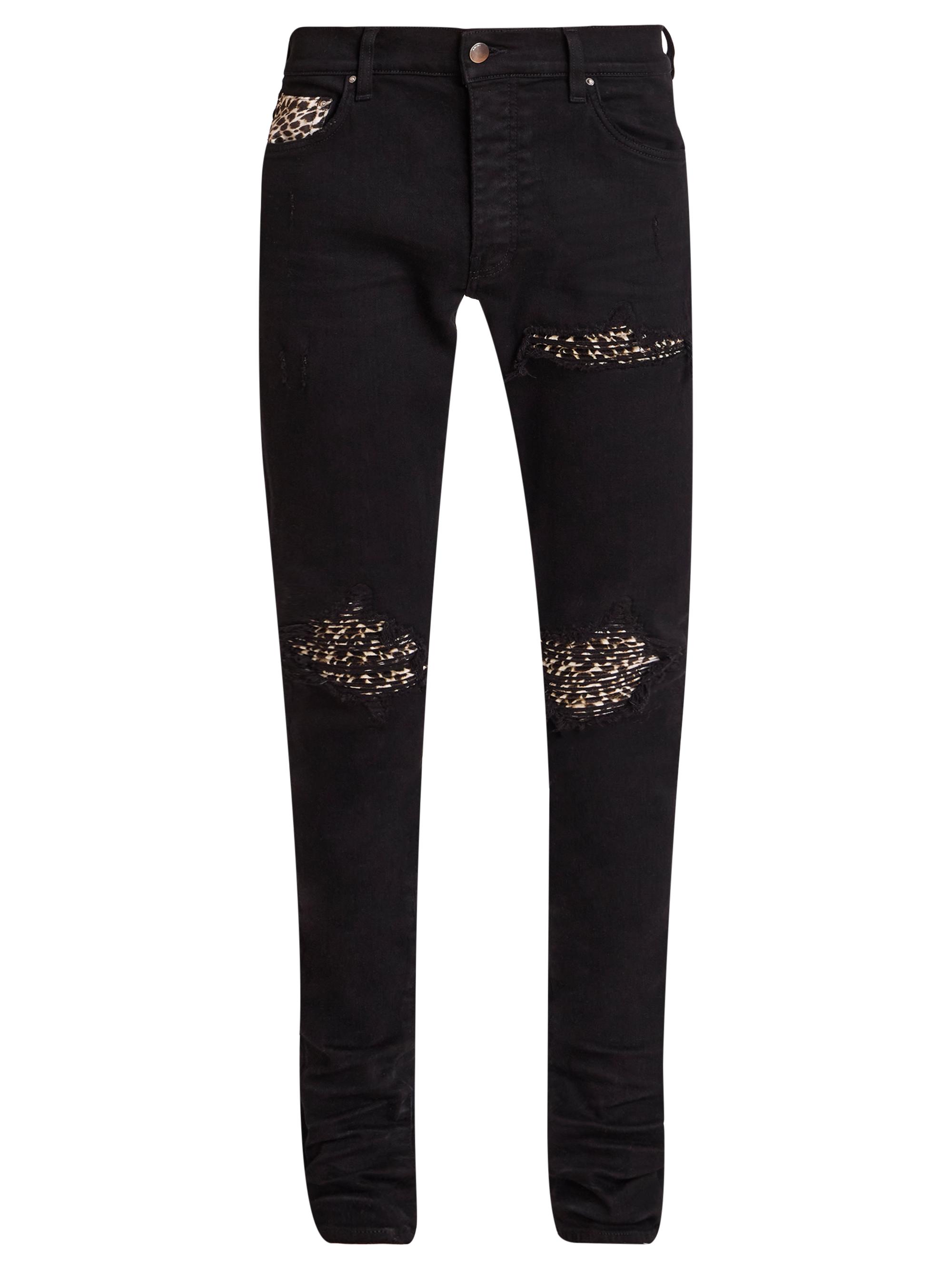 Amiri Leopard Mx1 Skinny Jeans | Saks Fifth Avenue