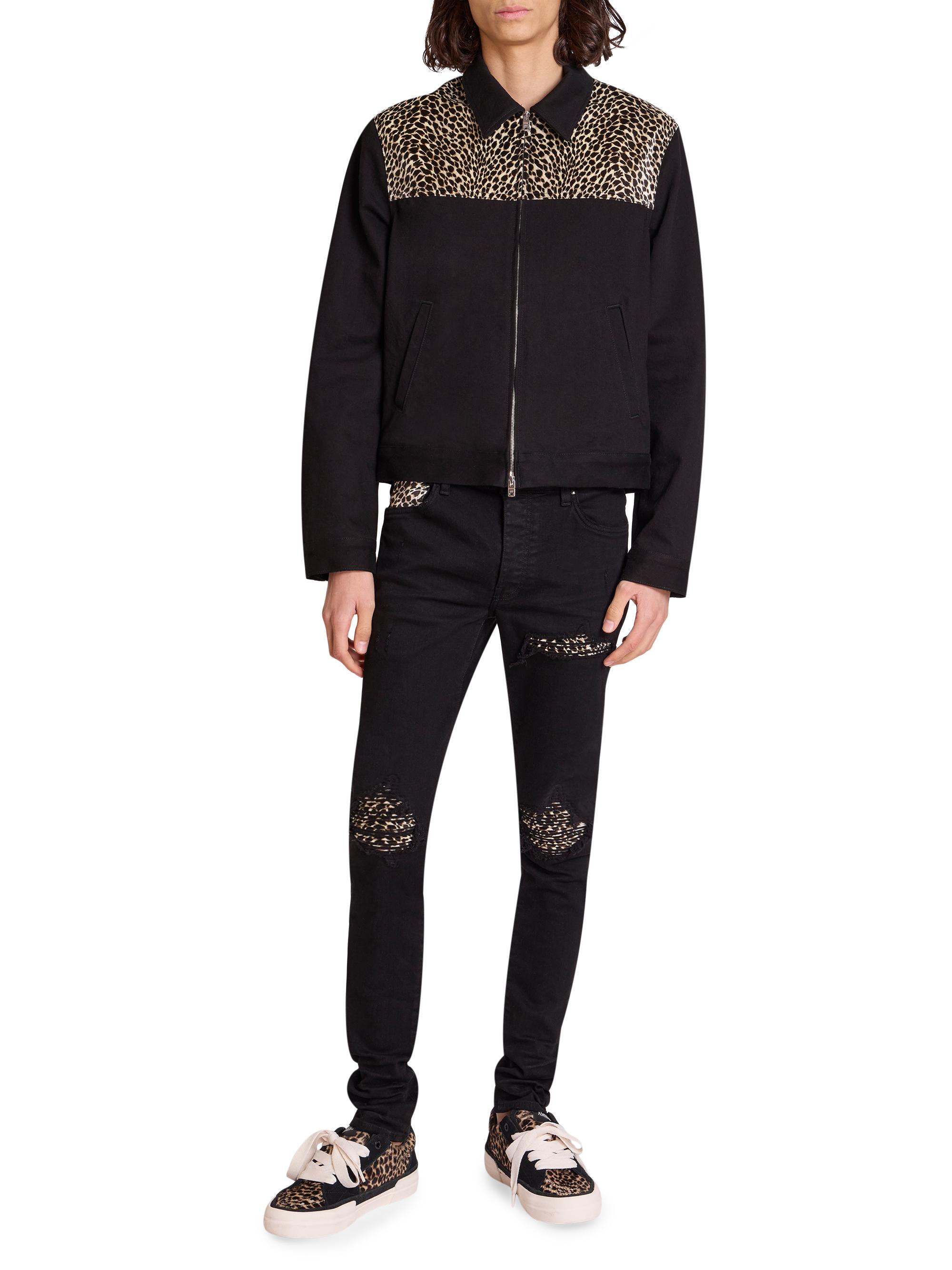 Amiri Leopard Mx1 Skinny Jeans | Saks Fifth Avenue