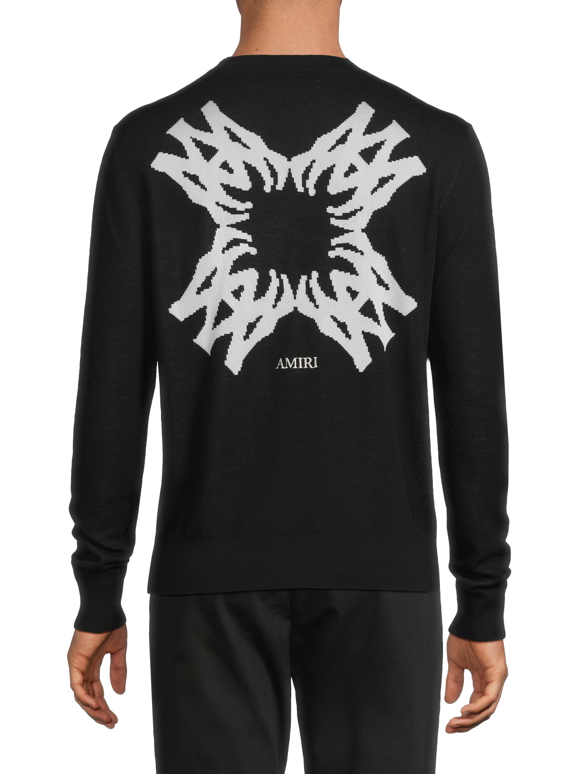 Amiri MA Quad Wool Crewneck Sweater | Saks Fifth Avenue