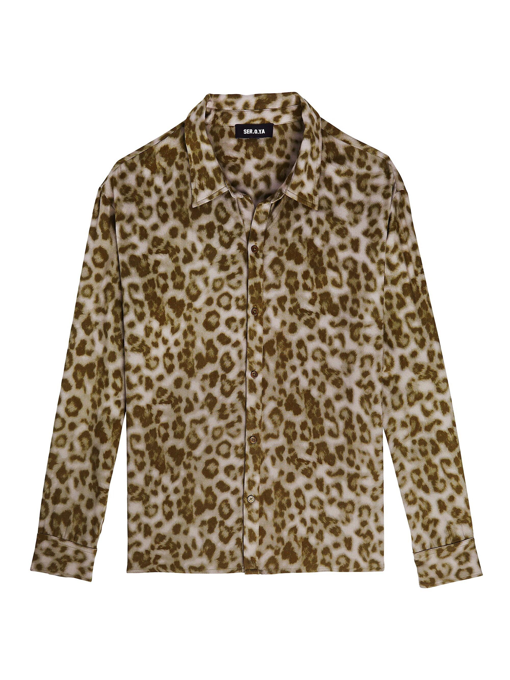 Ser.o.ya Men's Lawson Button Down Shirt - Fort Greene Leopard