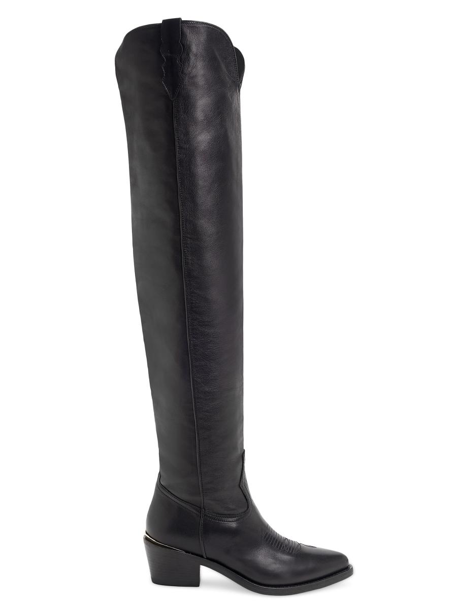Partlow Women's Julia 55mm Over-the-knee Leather Boots In Black