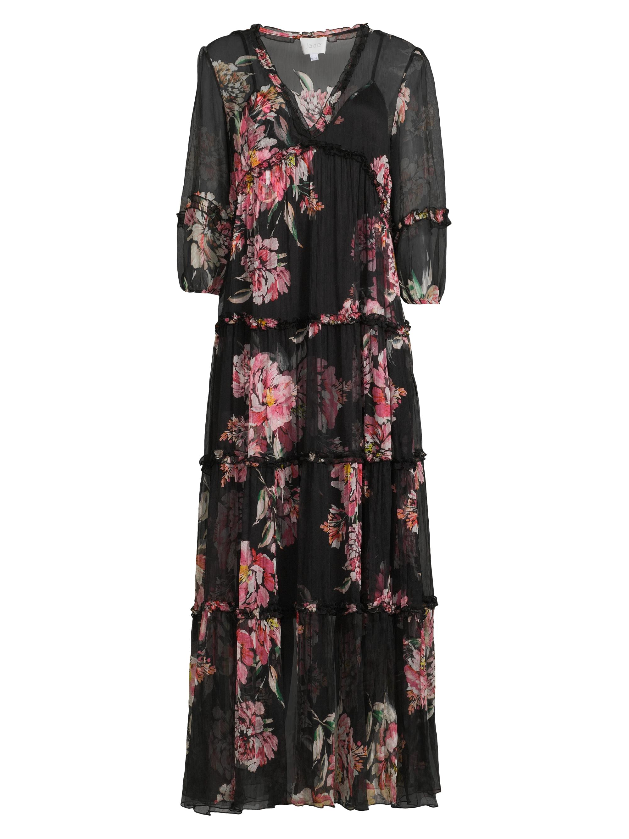 chinese dress ladies Sunset Kisses Ruffle Maxi Dress