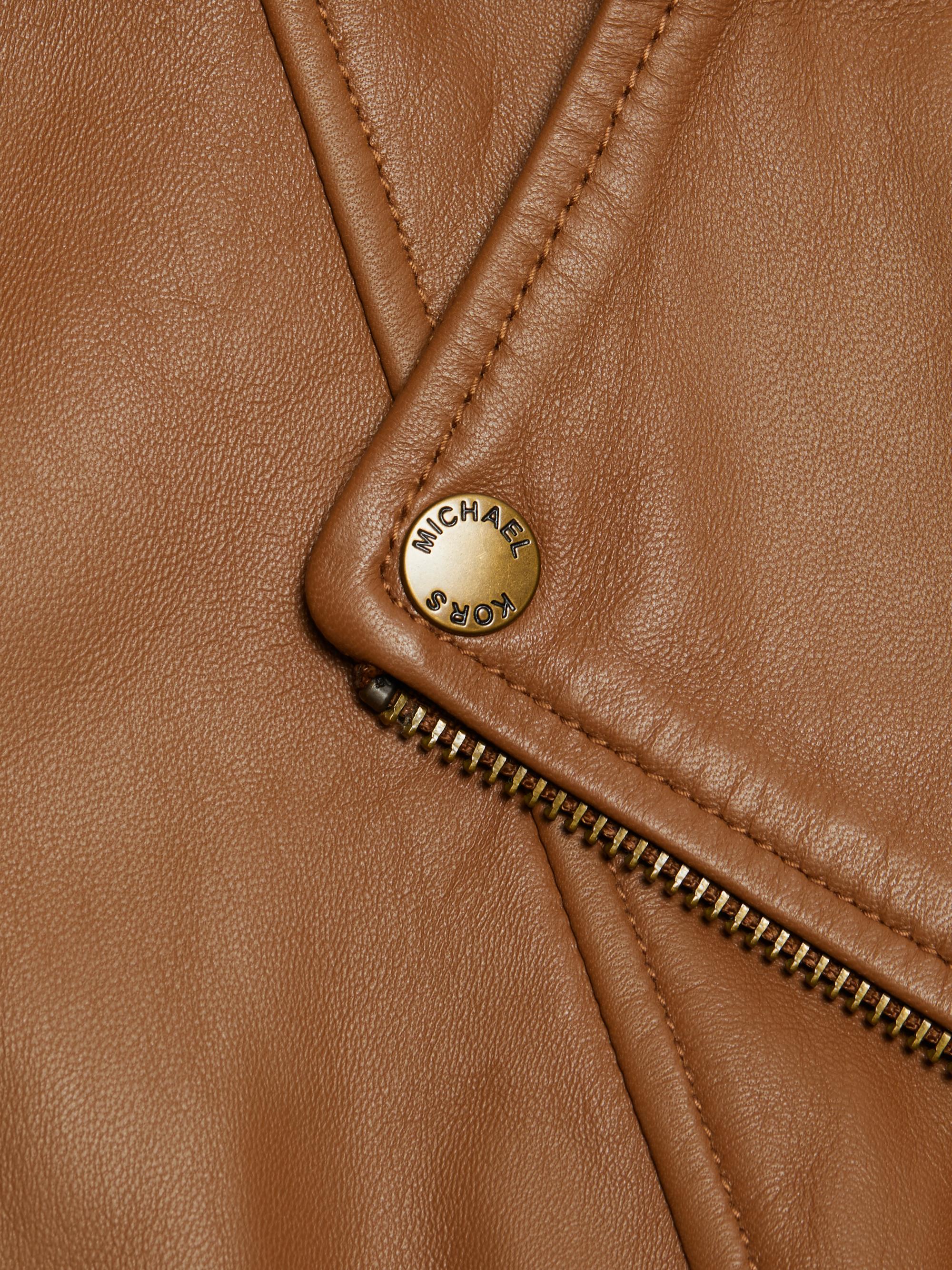 MICHAEL Michael Kors Leather Moto Jacket | Saks Fifth Avenue