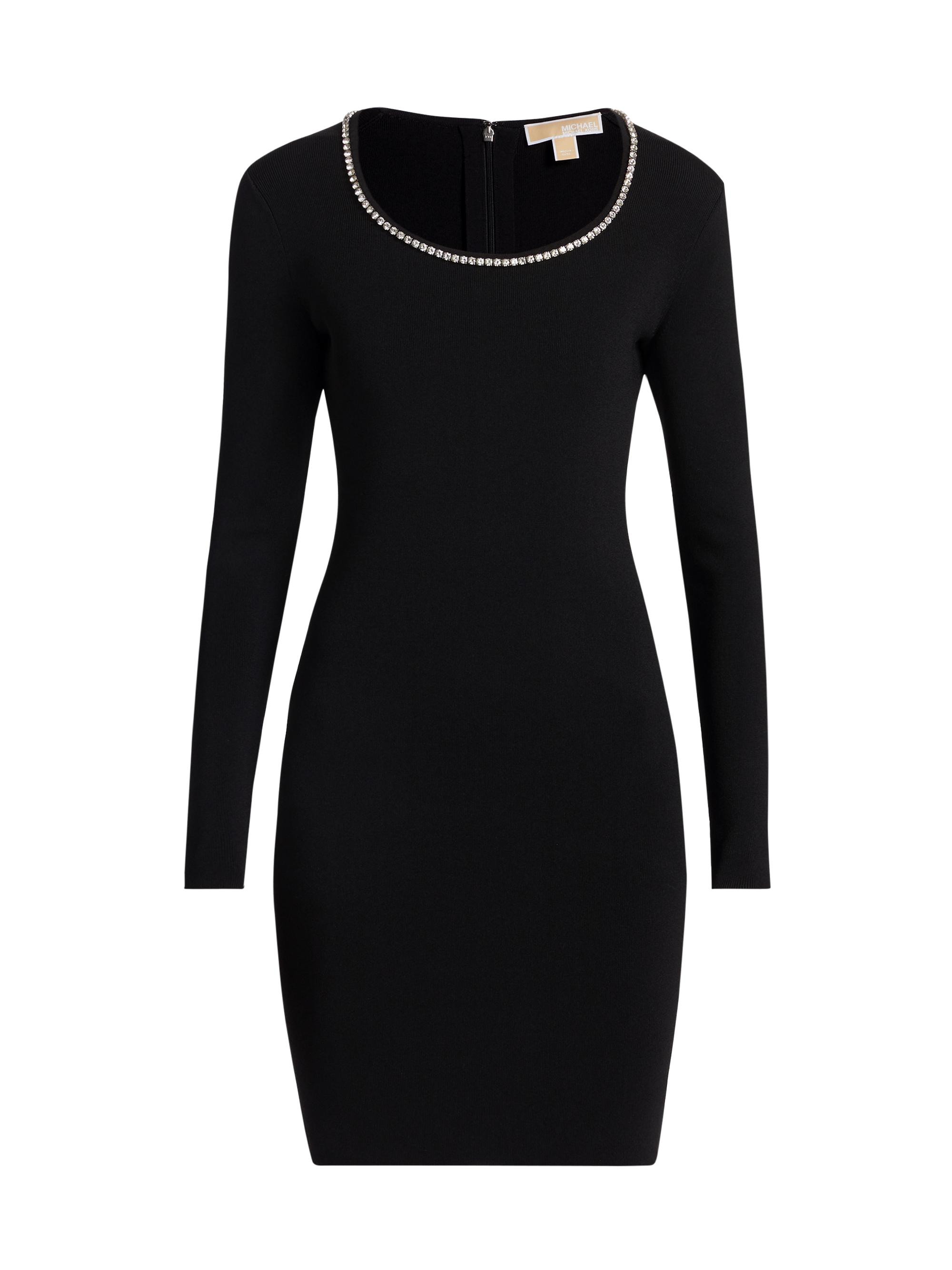 MICHAEL Michael Kors Women's Rhinestone-Trimmed Minidress - Black