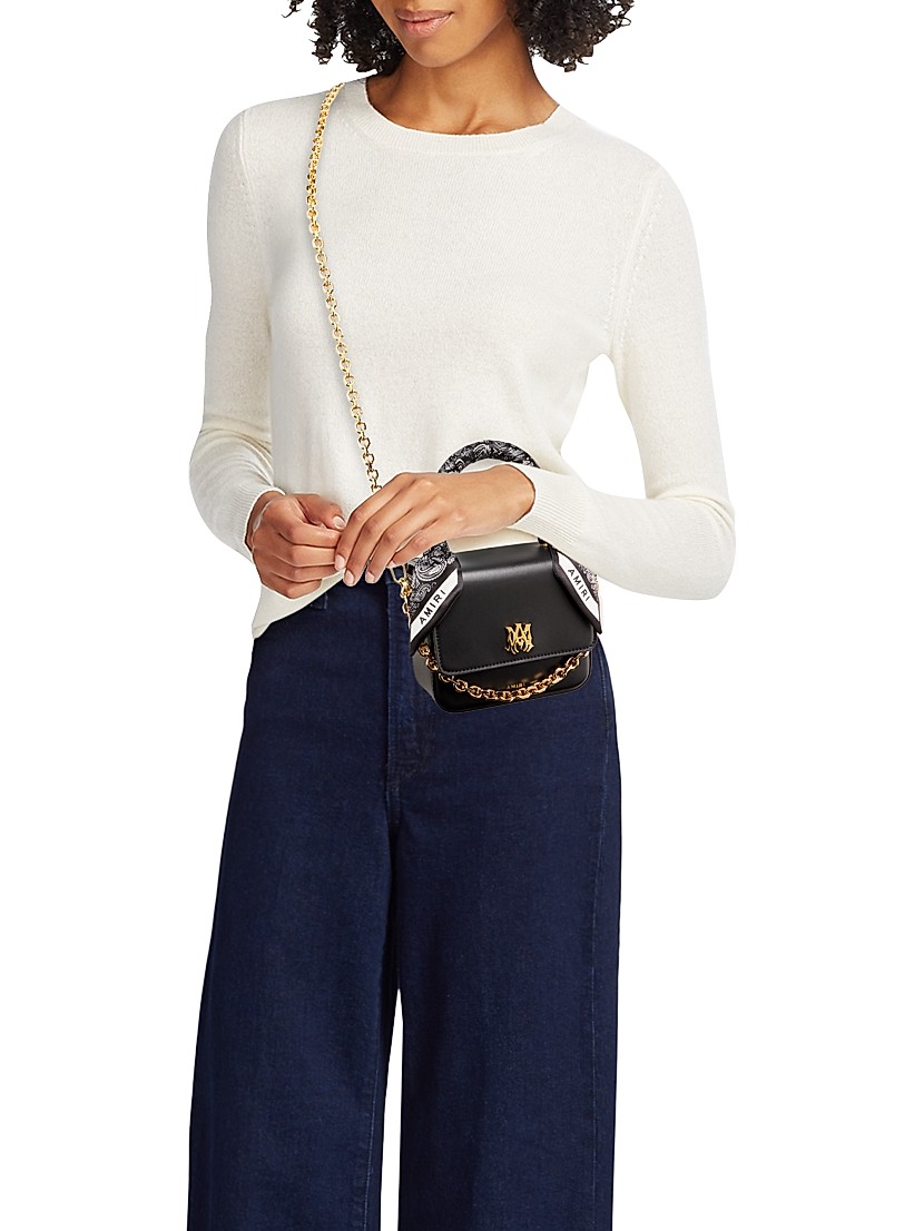 Shop Amiri Micro MA Leather Crossbody Bag | Saks Fifth Avenue Shop Amiri Micro MA Leather Crossbody Bag | Saks Fifth Avenue