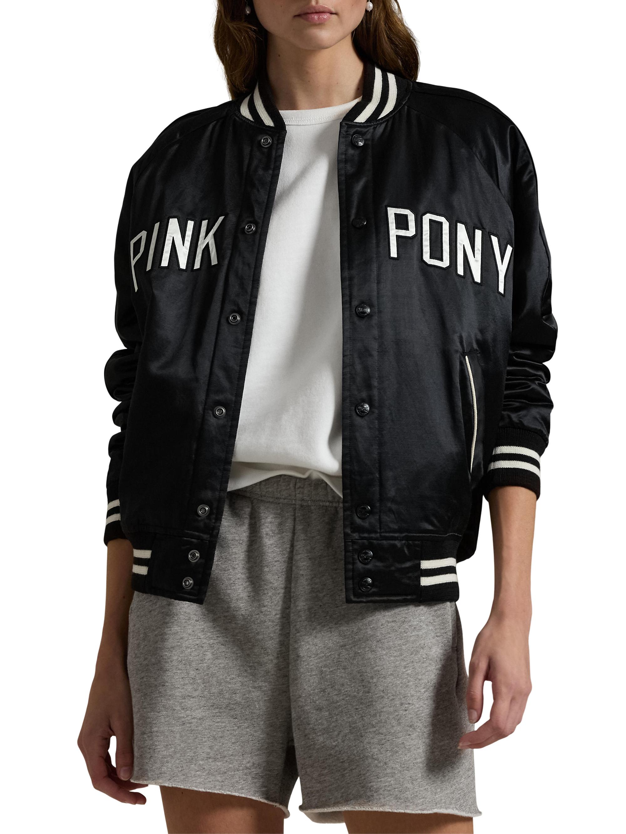Polo Ralph Lauren Unisex Pink Pony Takihyo Satin Baseball Jacket