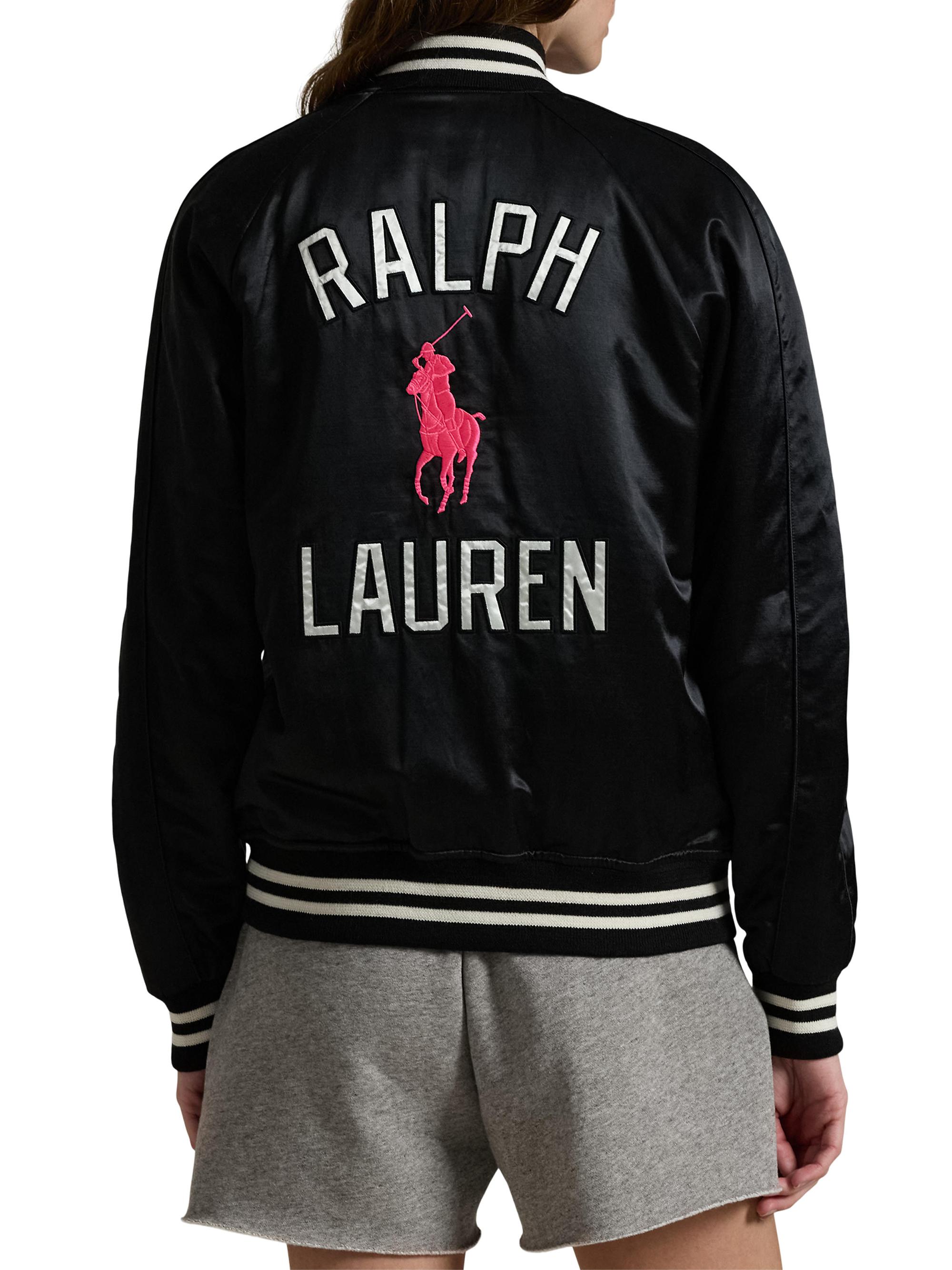 Polo Ralph Lauren Unisex Pink Pony Takihyo Satin Baseball Jacket