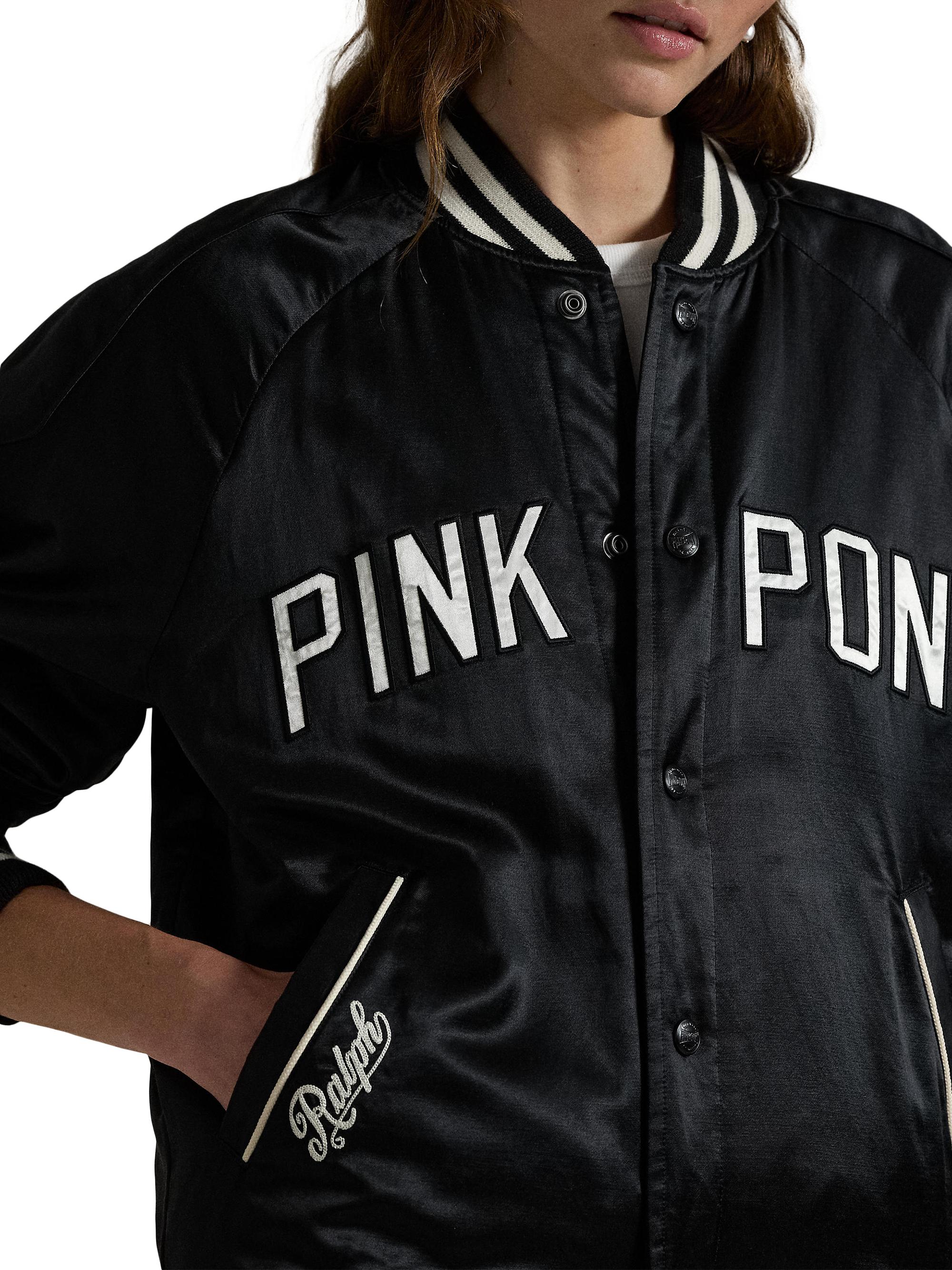 Polo Ralph Lauren Unisex Pink Pony Takihyo Satin Baseball Jacket