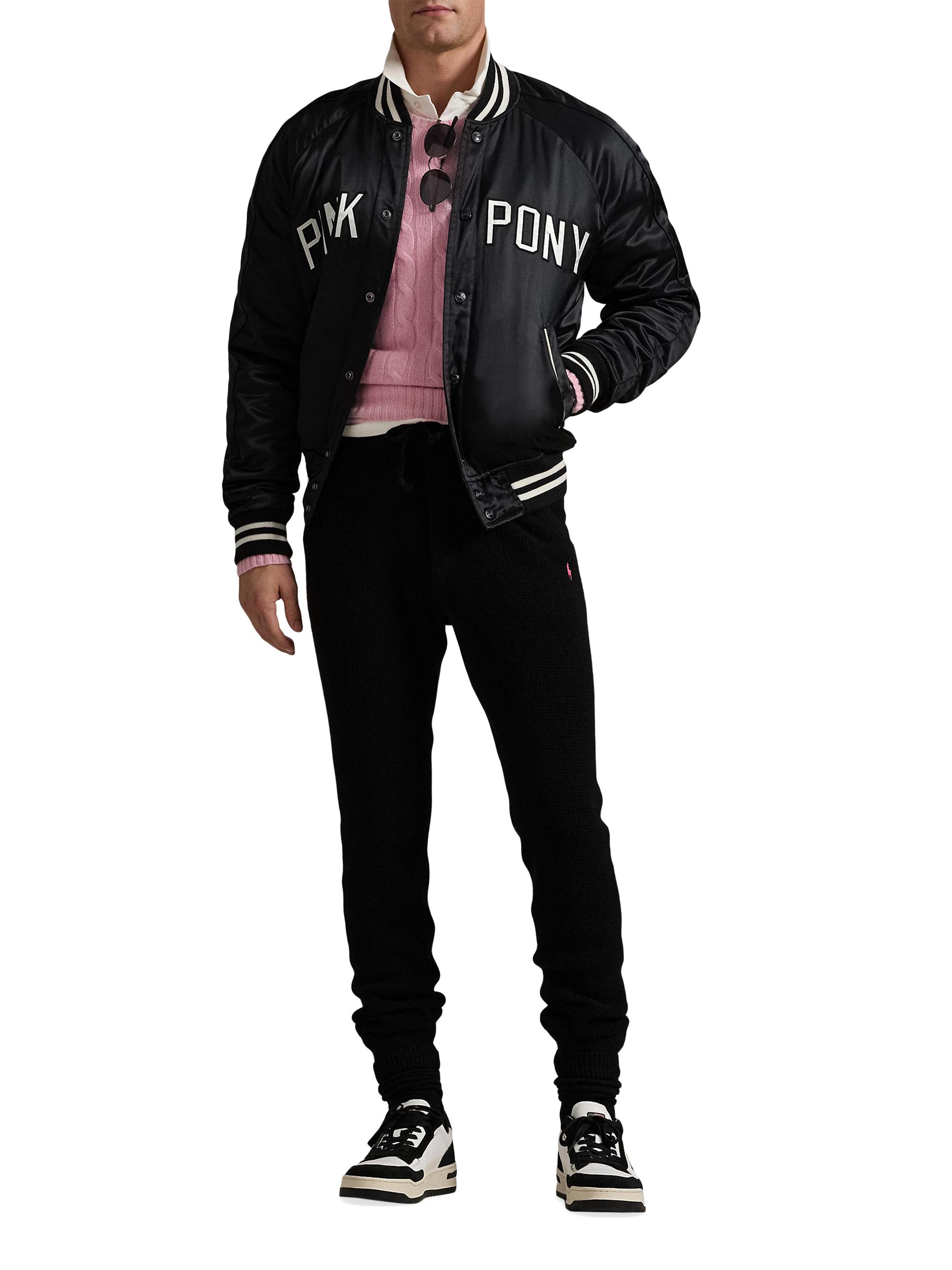 Polo Ralph Lauren Unisex Pink Pony Takihyo Satin Baseball Jacket