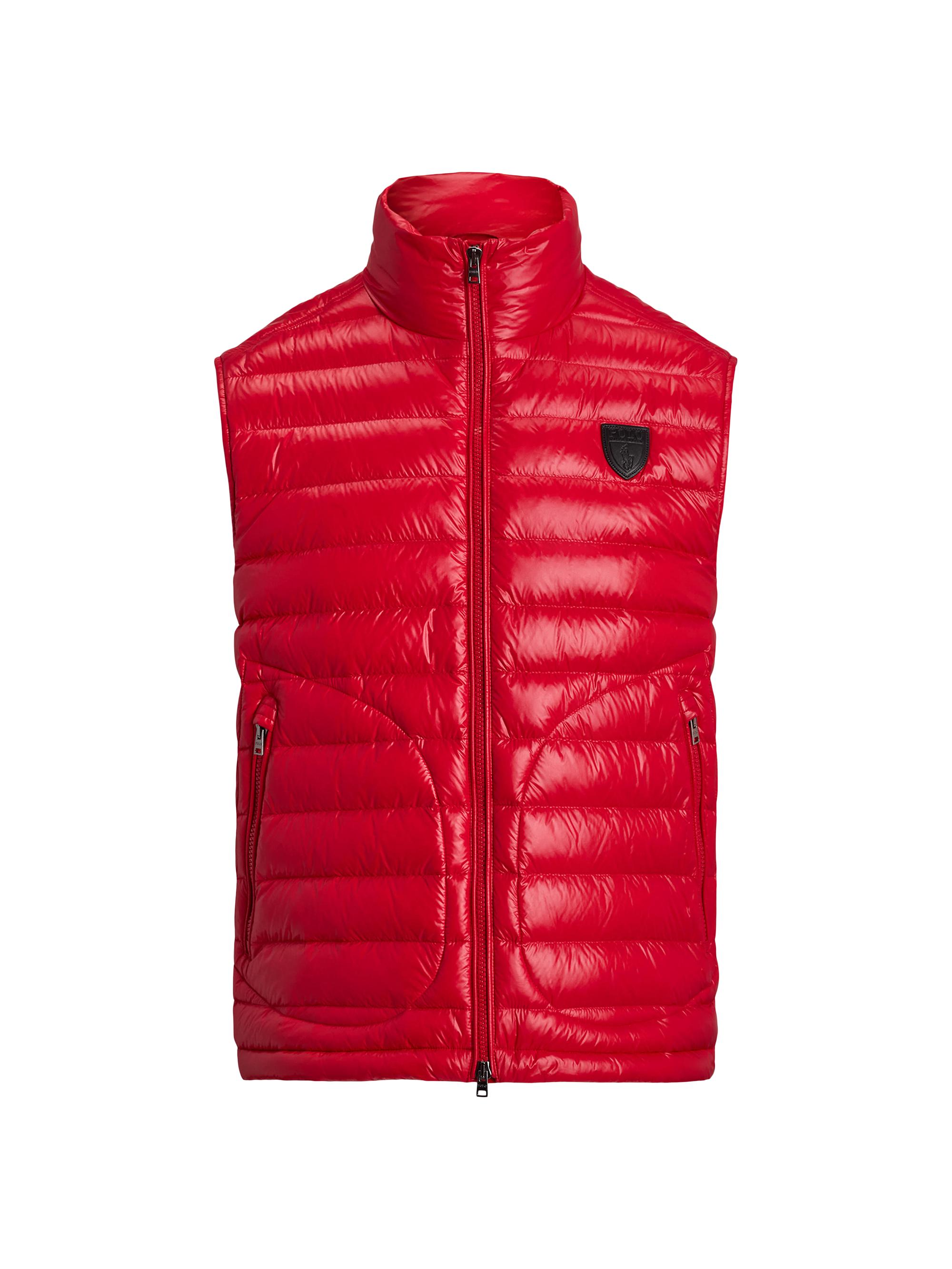Polo Ralph Lauren Men's Stewart Glossy Quilted Down Vest - Red Glossy
