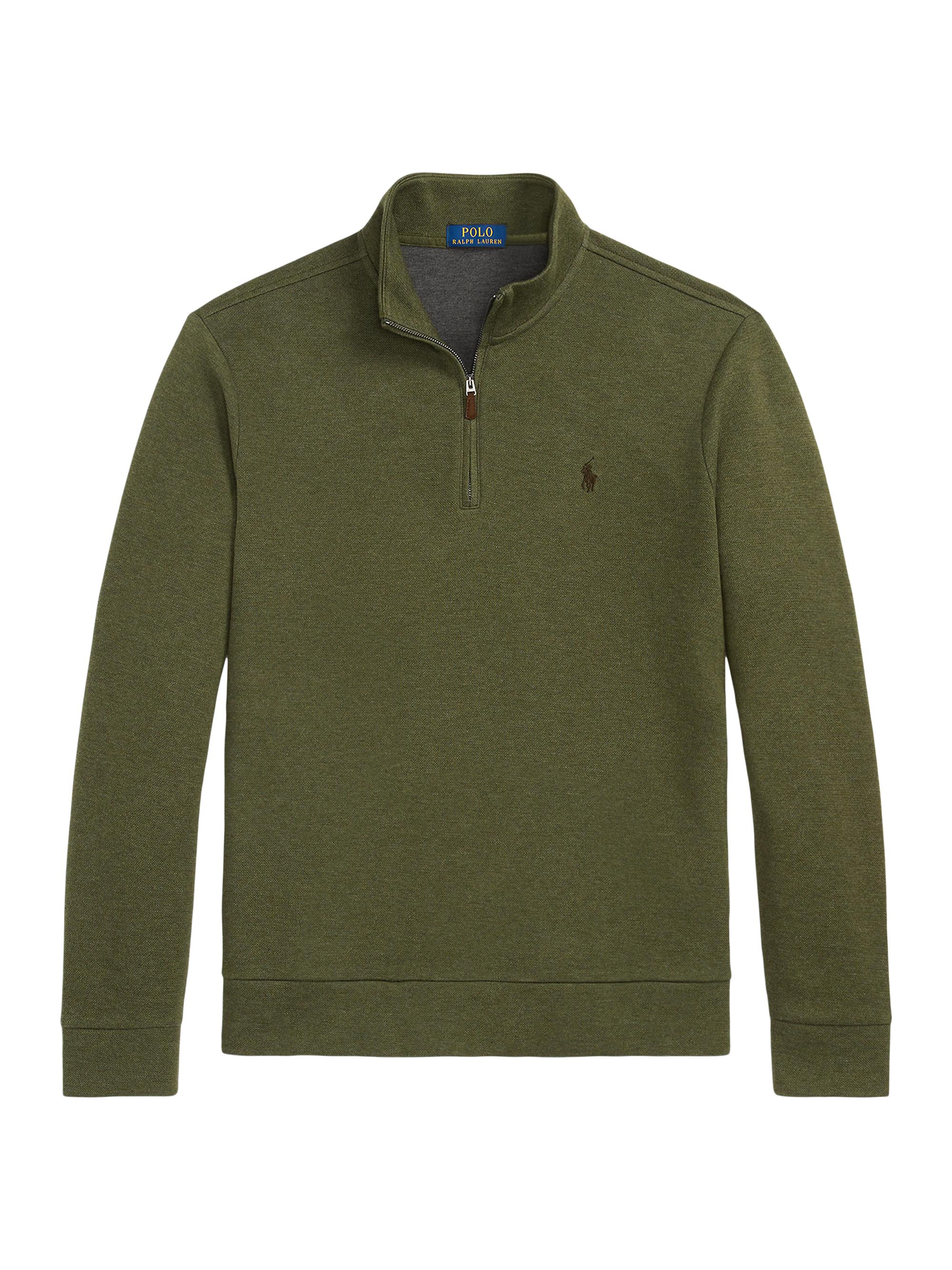Polo Ralph Lauren Men's Double-Knit Half-Zip Sweater - Alpine Heather