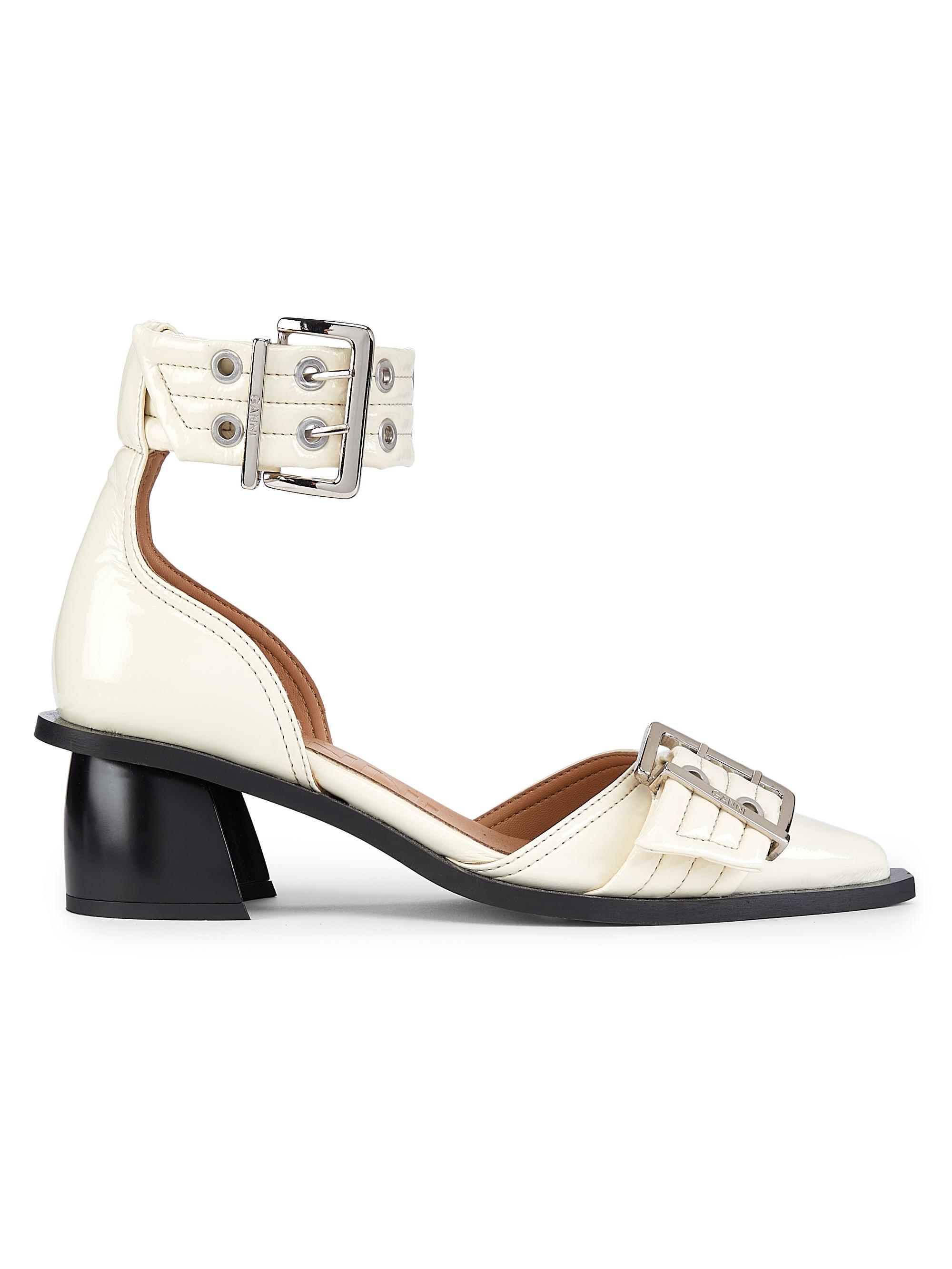 Ganni Chunky Buckle Open-Cut Pumps | Saks Fifth Avenue