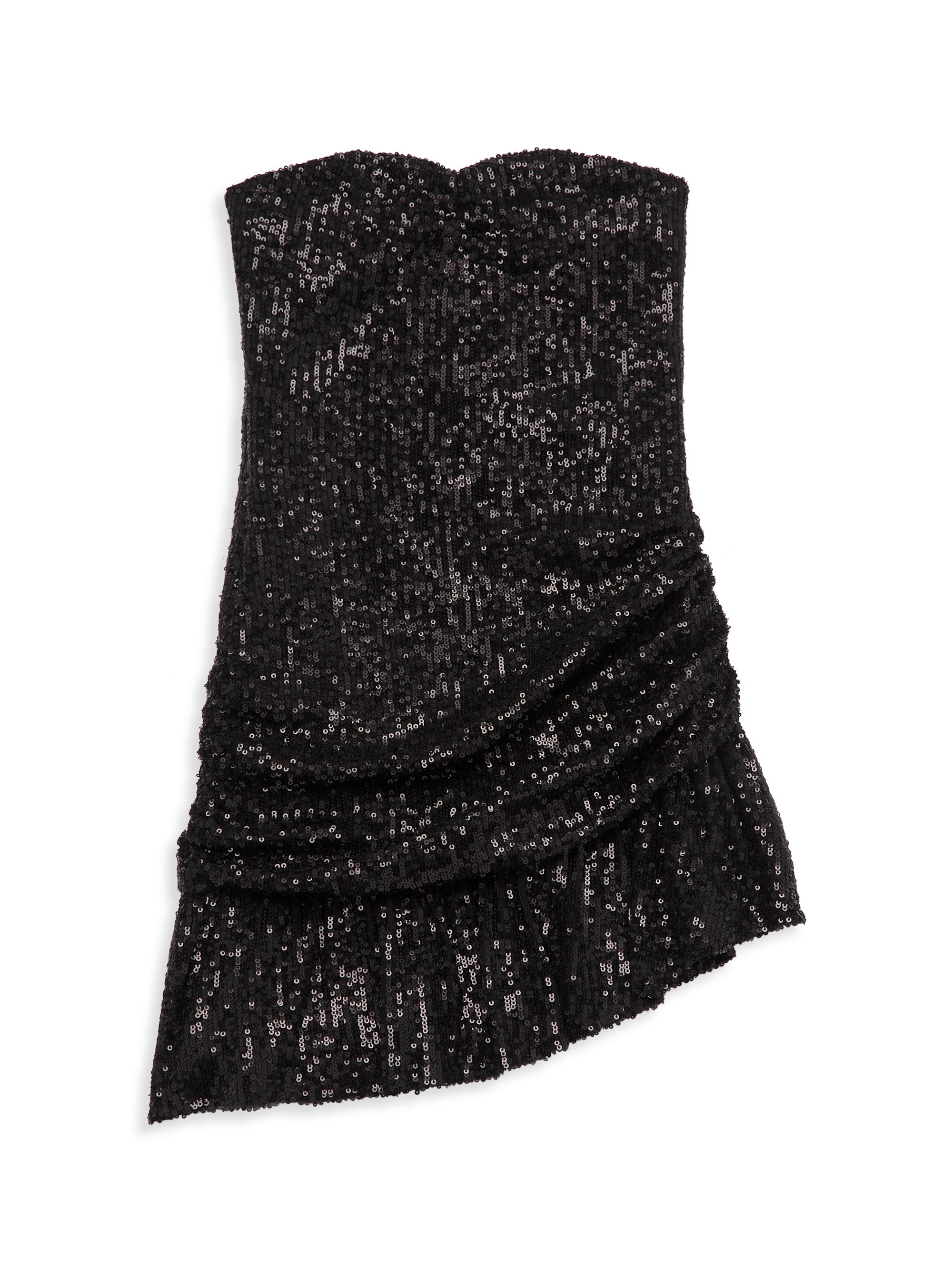 Girl's Sequined Strapless Dress