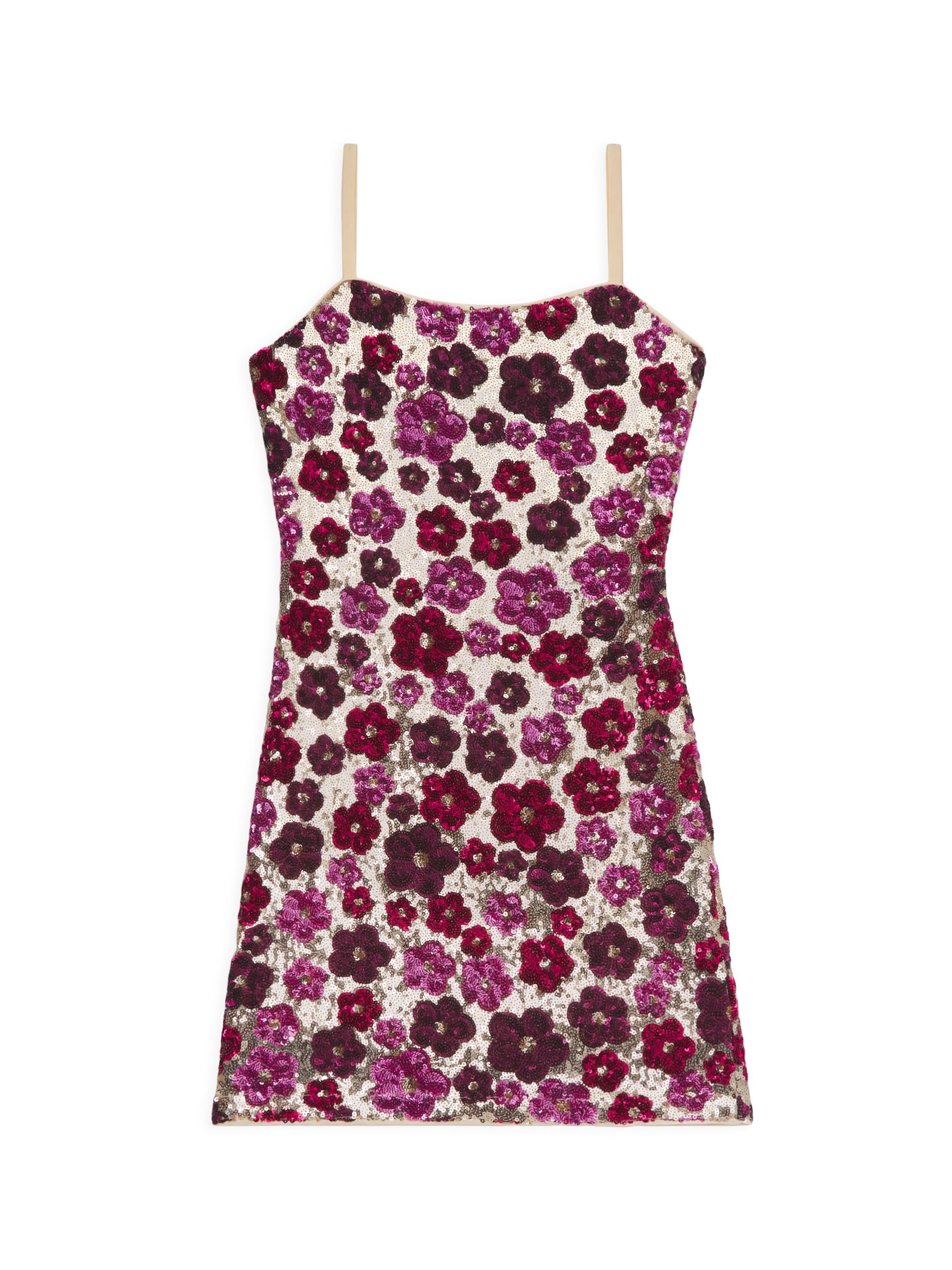 KatieJ NYC Girl's Roxanne Sequined Slipdress - Daisy Sequin