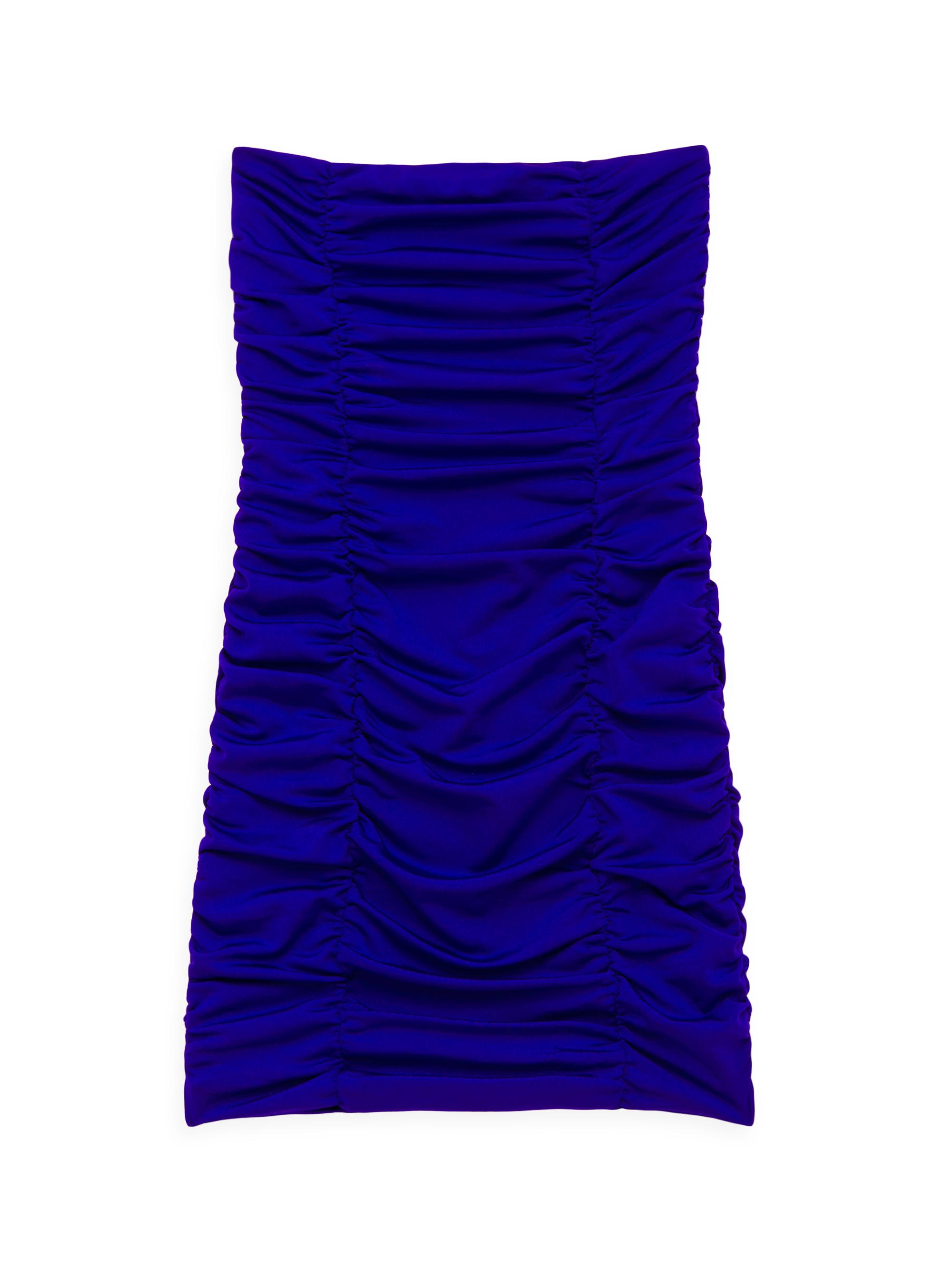 KatieJ NYC Girl's Ruched Strapless Minidress - Electric Indigo