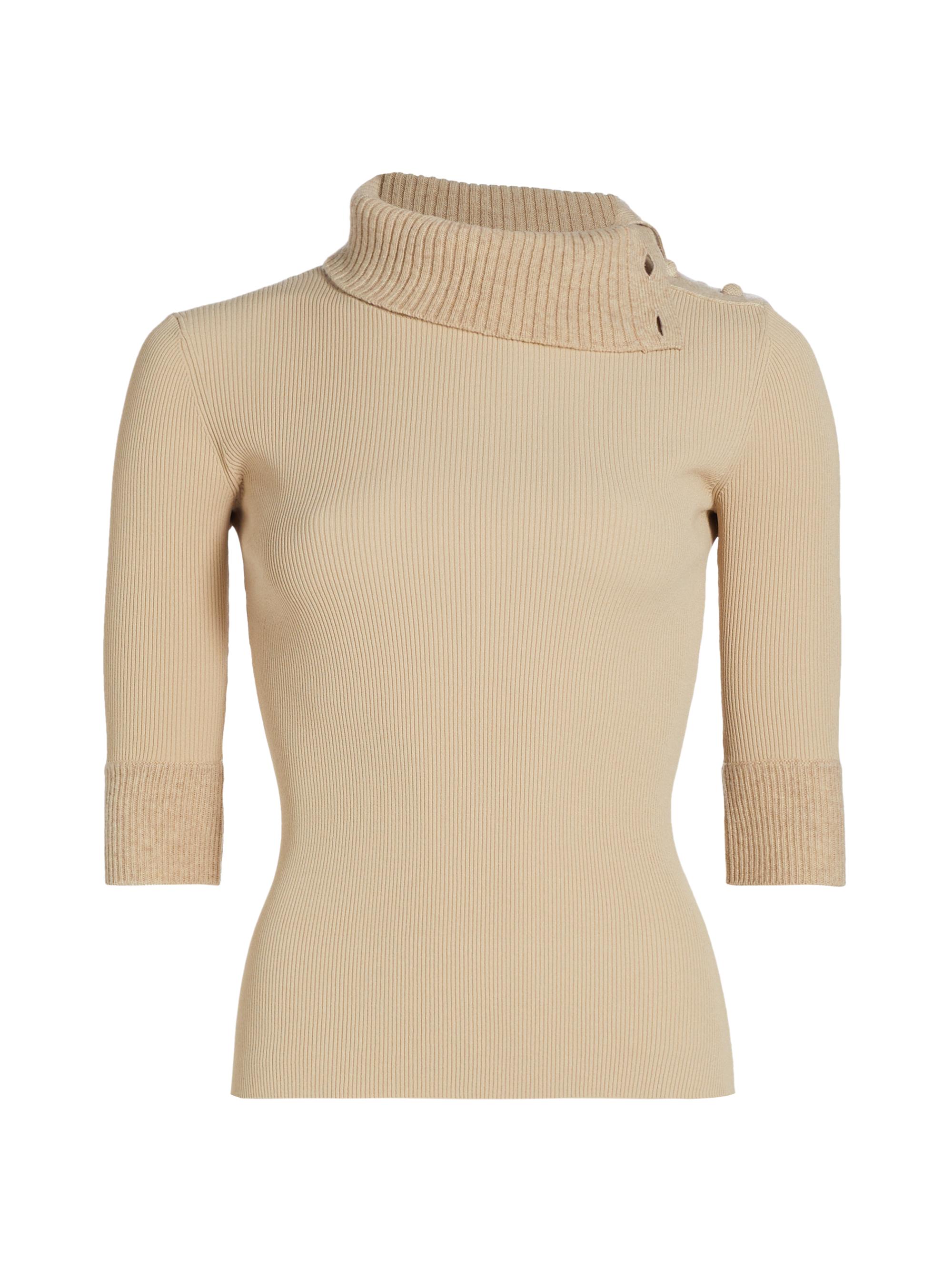 Proenza Schouler White Label Women's Daxton Ribbed Sweater - Khaki