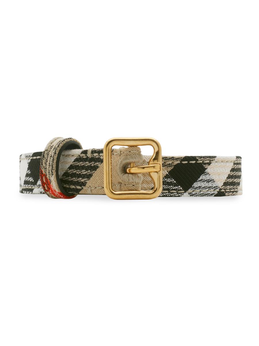 Burberry Woven Check Belt | Saks Fifth Avenue