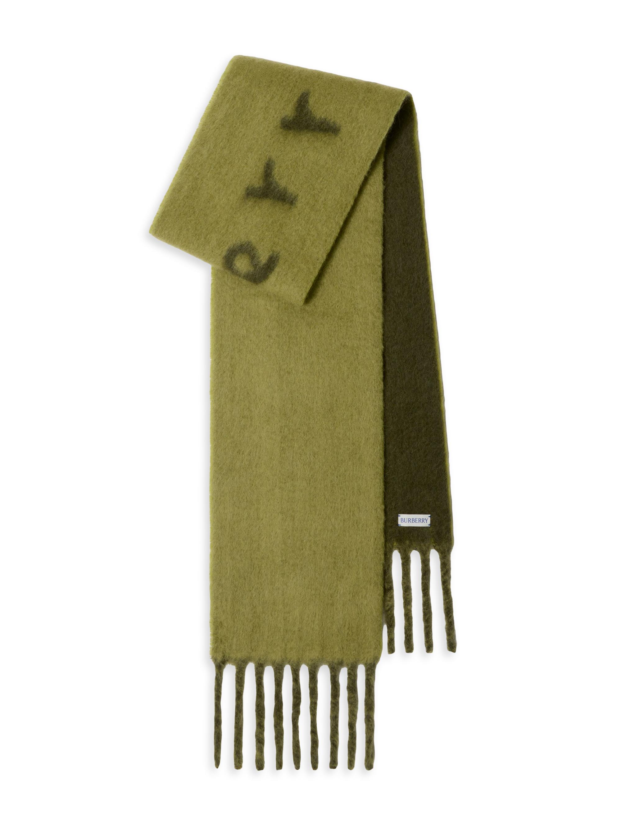 Burberry Mu Logo Alpaca-Blend Jacquard Scarf | Saks Fifth Avenue