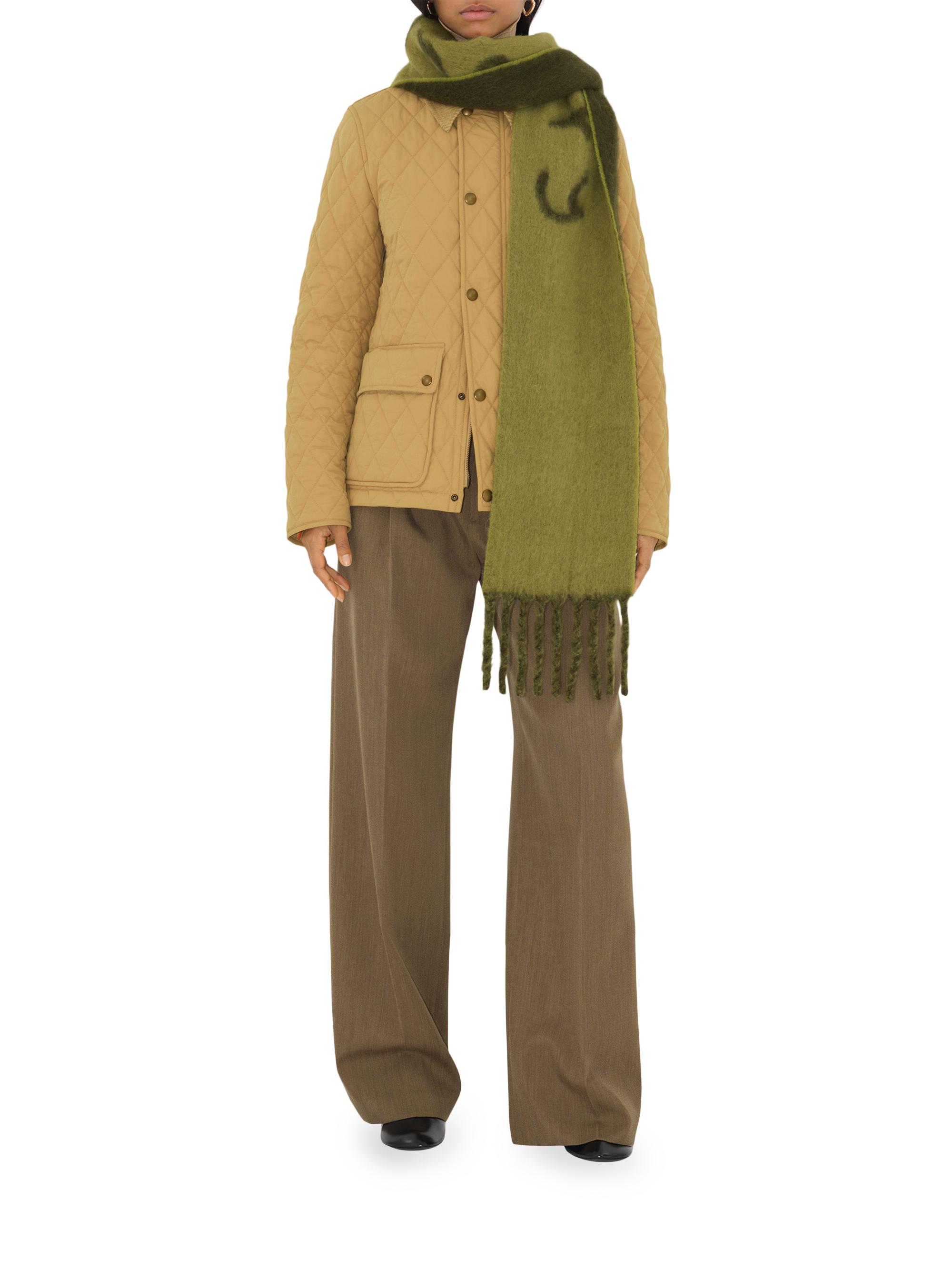 Burberry Mu Logo Alpaca-Blend Jacquard Scarf | Saks Fifth Avenue