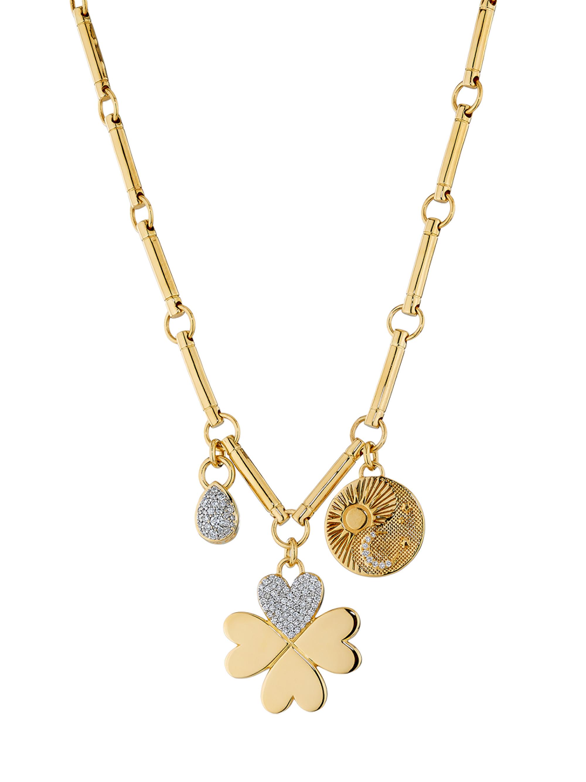 Foundrae Women's True Love & Balance 18K Yellow Gold & 0.42 TCW Diamond Element Chain Necklace - Yellow Gold