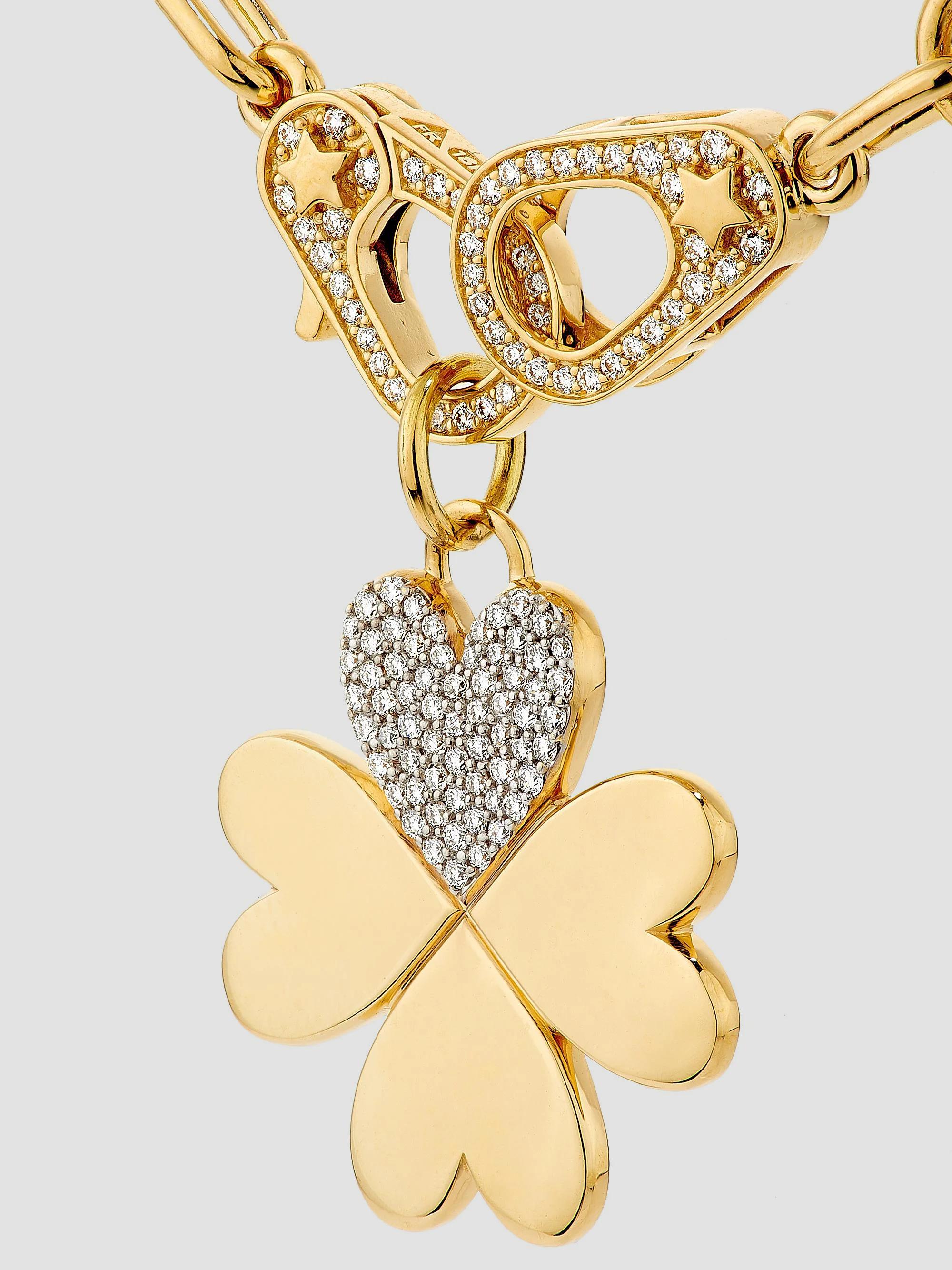 Foundrae True Love Two-Tone 18K Gold & 0.22 TCW Diamond Clover