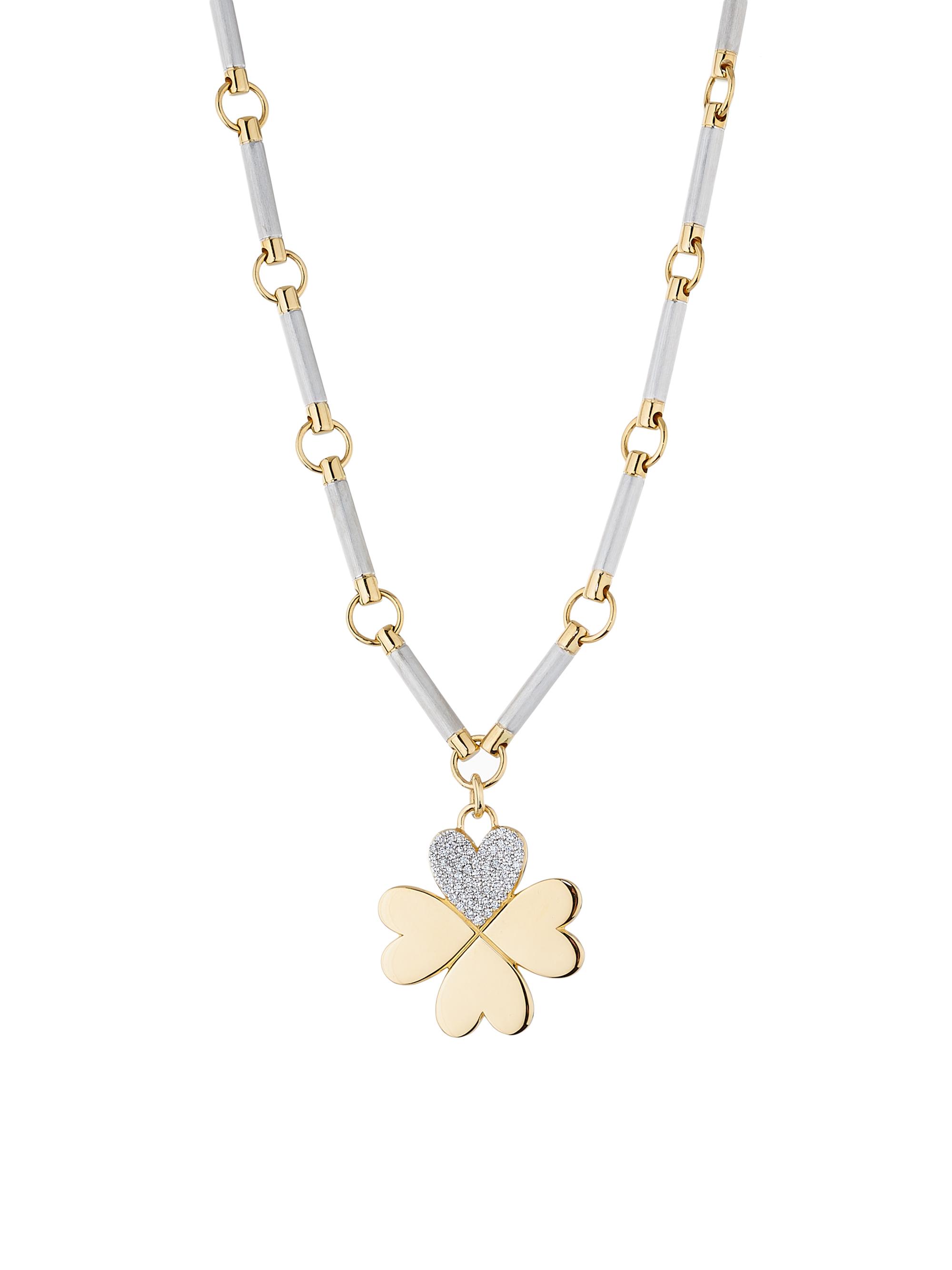 Foundrae Women's True Love 18K Yellow & White Gold & 0.22 TCW Diamond Pavé Element Chain Necklace - Yellow Gold