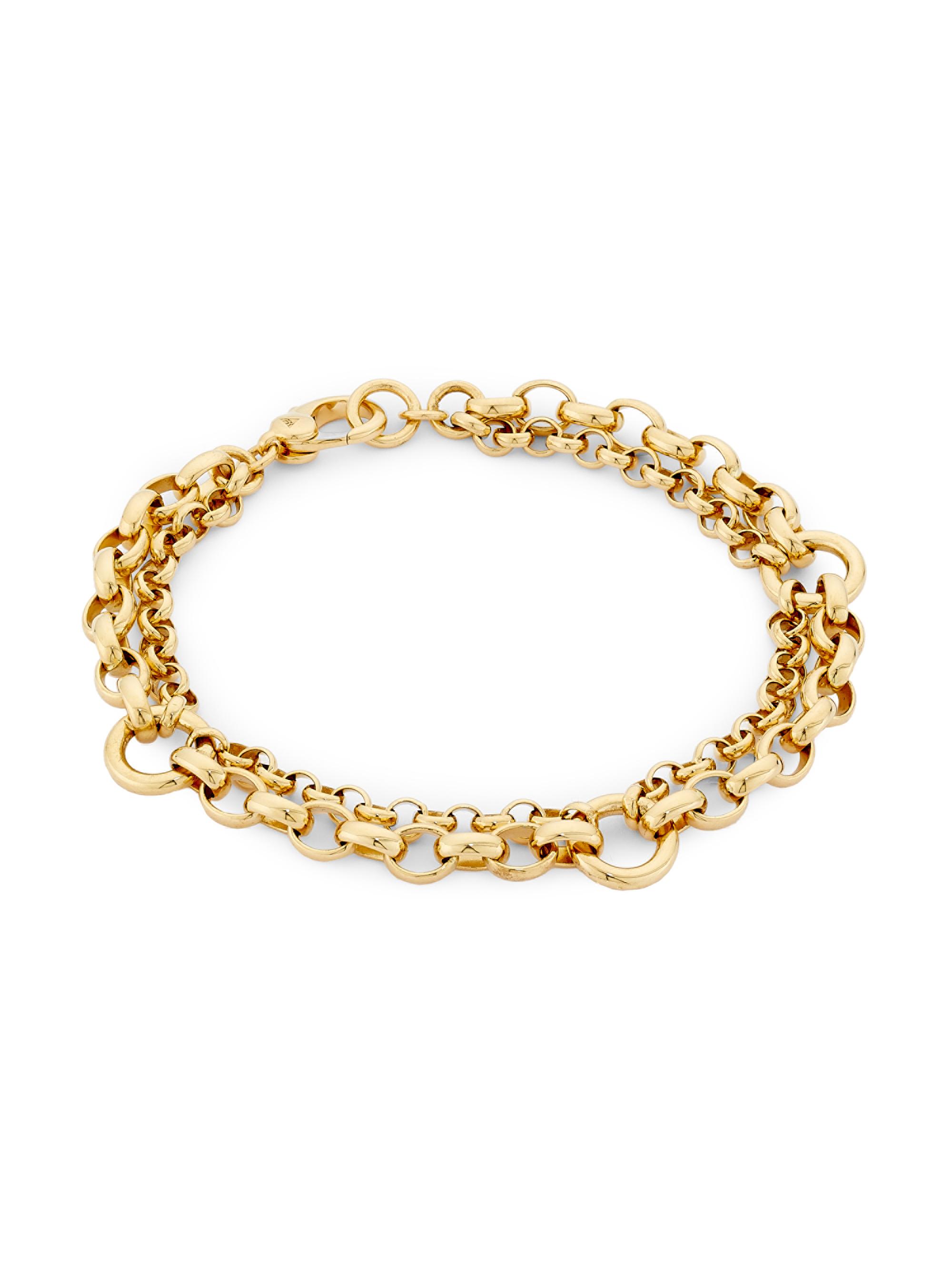 Foundrae Women's 18K Yellow Gold Mixed Belcher Chain Bracelet - Yellow Gold