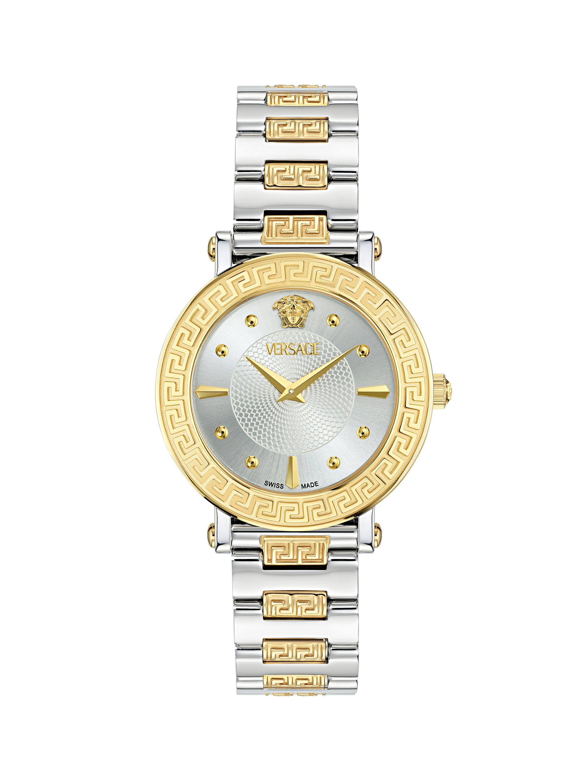 Versace Women's Unisex Greca Sphere Two-Tone Stainless Steel Bracelet Watch - Two Tone