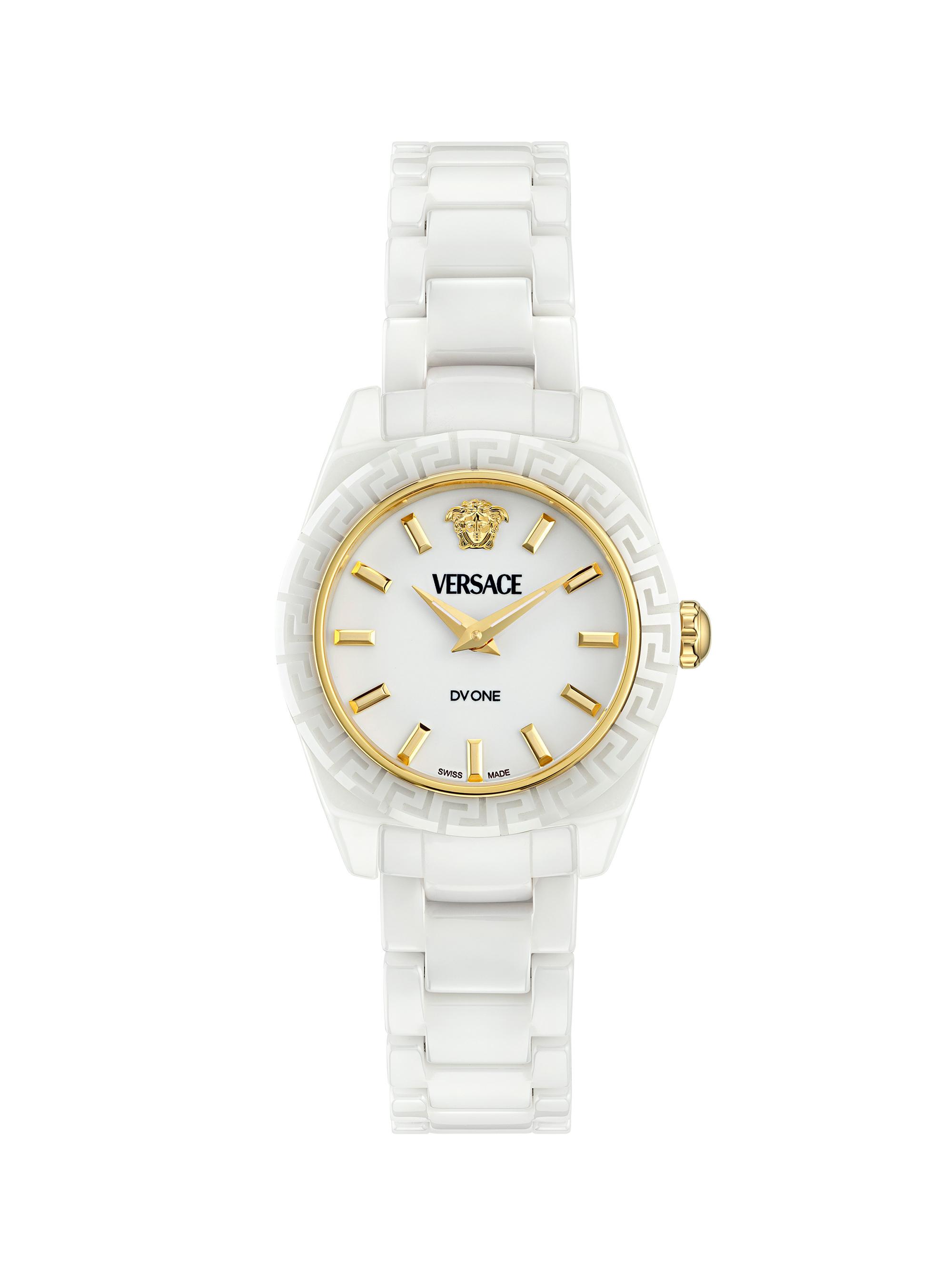 Versace Women's DV One Mini Ceramic Bracelet Watch - White Ceramic
