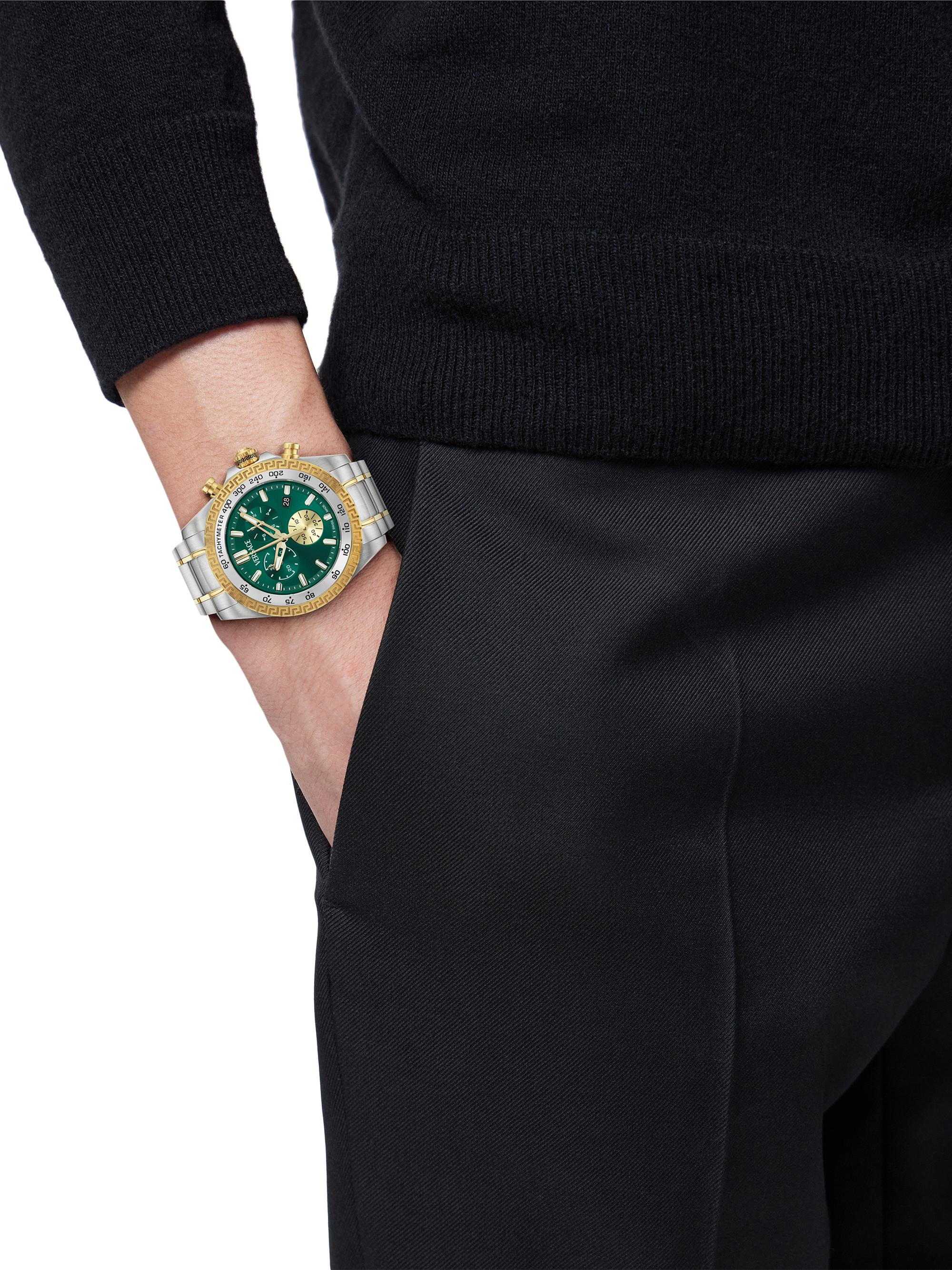 Versace Versace Chrono X Two-Tone Stainless Steel Bracelet Watch