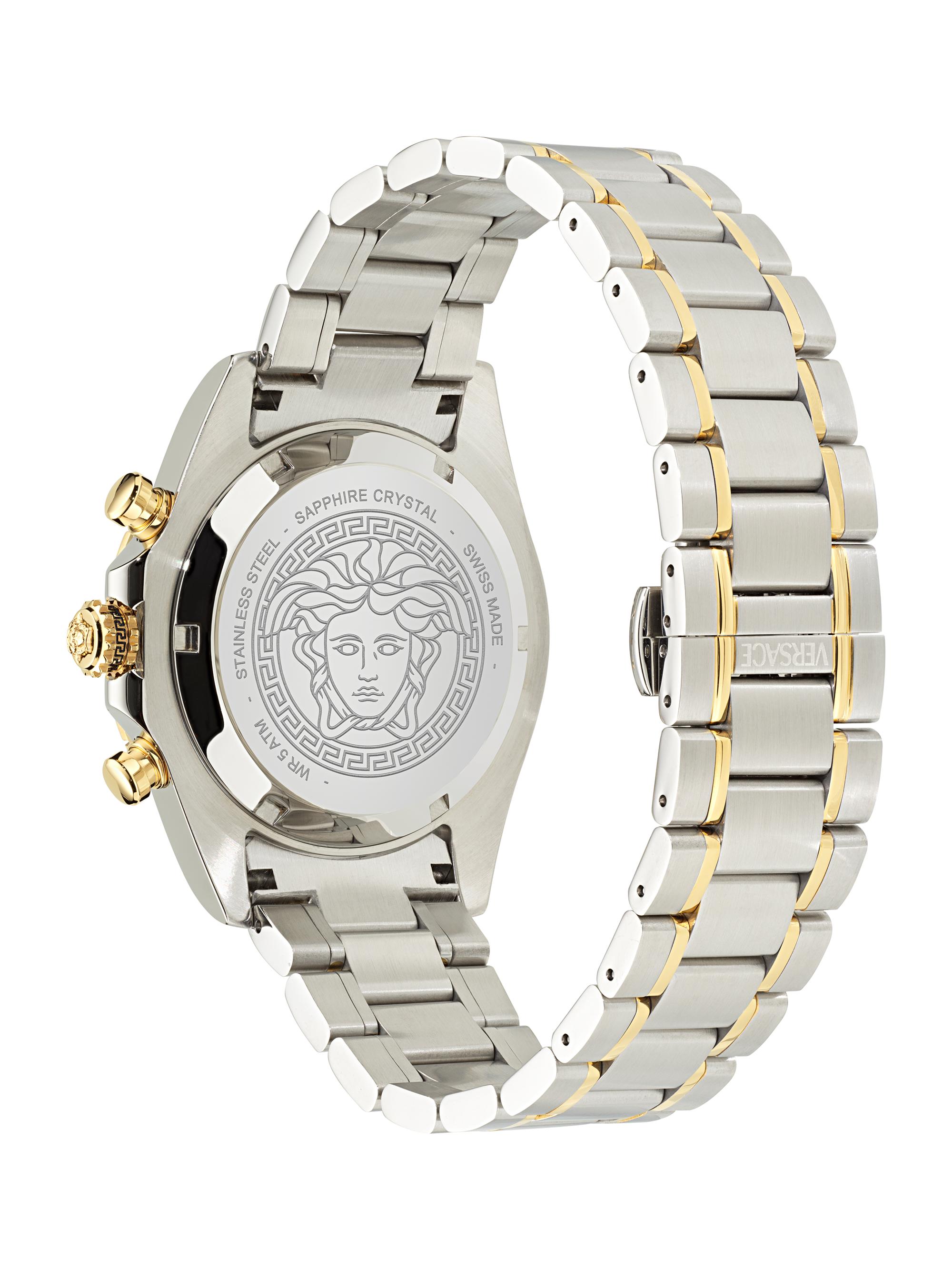 Versace Versace Chrono X Two-Tone Stainless Steel Bracelet Watch