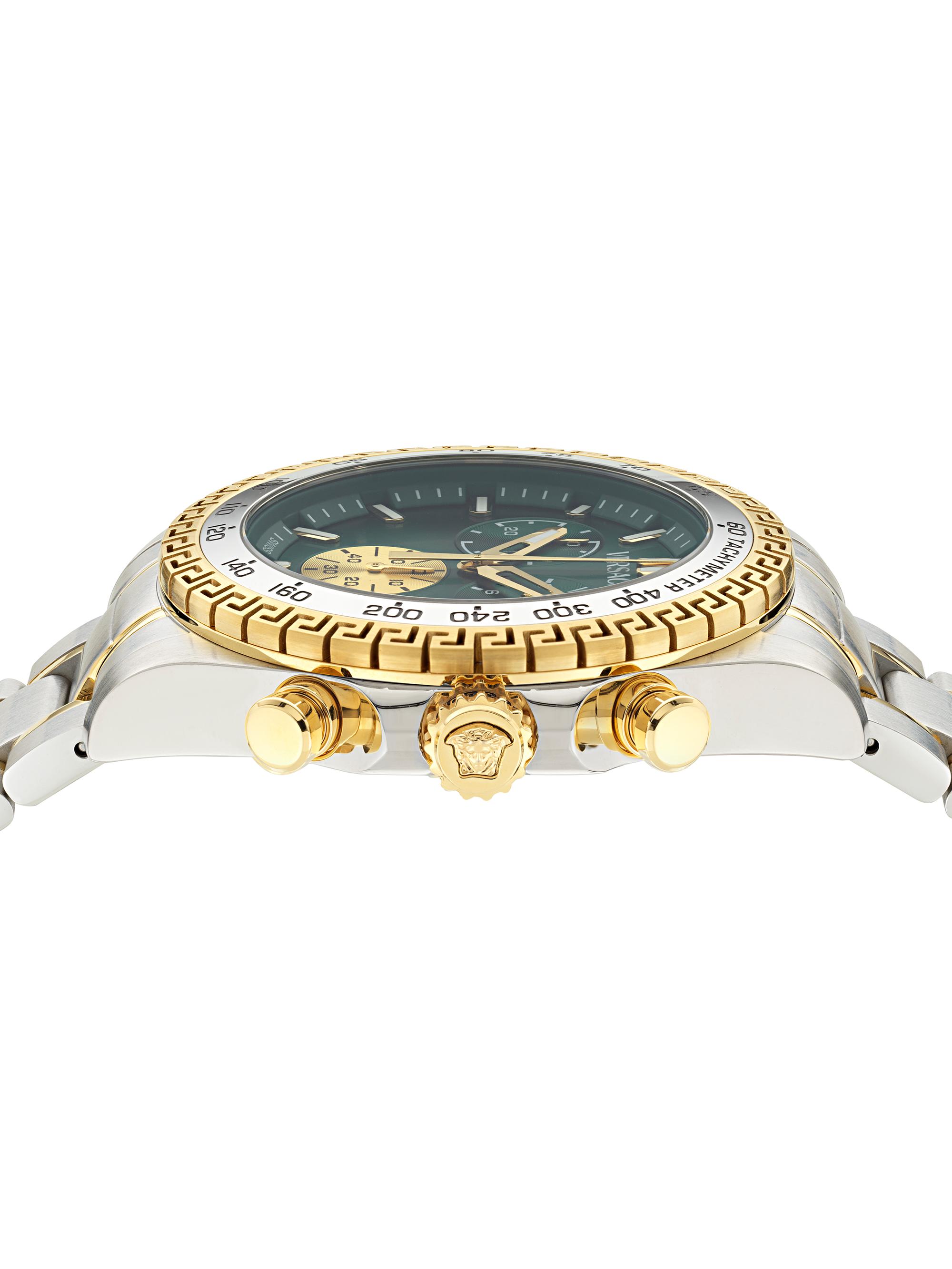 Versace Versace Chrono X Two-Tone Stainless Steel Bracelet Watch