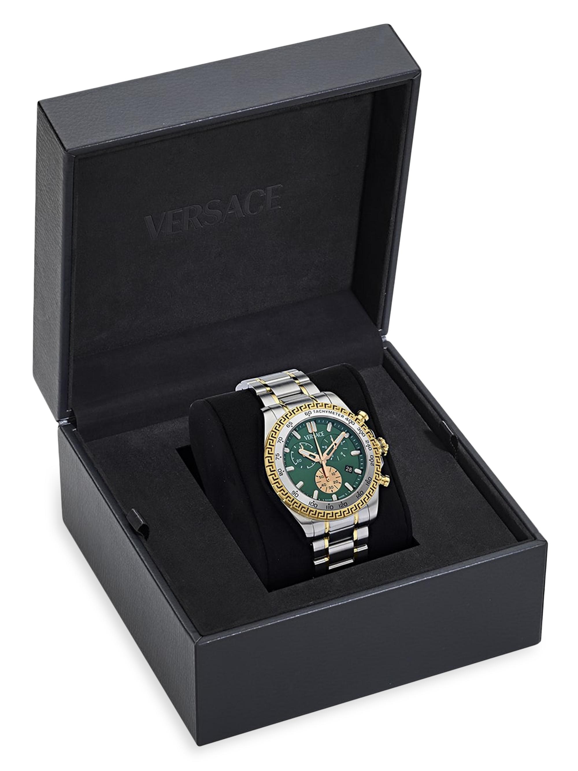 Versace Versace Chrono X Two-Tone Stainless Steel Bracelet Watch