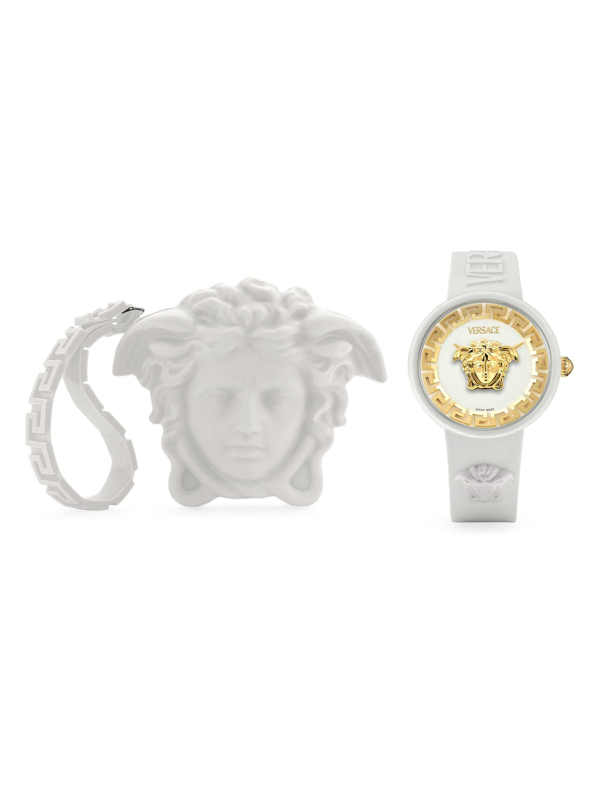 Versace Women's Medusa Pop Silicone Watch - White