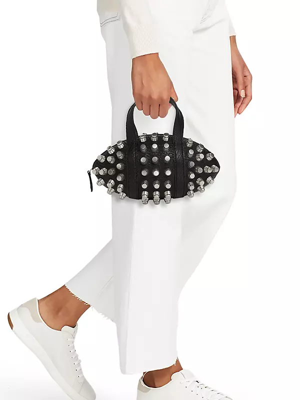 Shop Alexander Wang Kong Studded Leather Top Handle Bag Shop Alexander Wang Kong Studded Leather Top Handle Bag