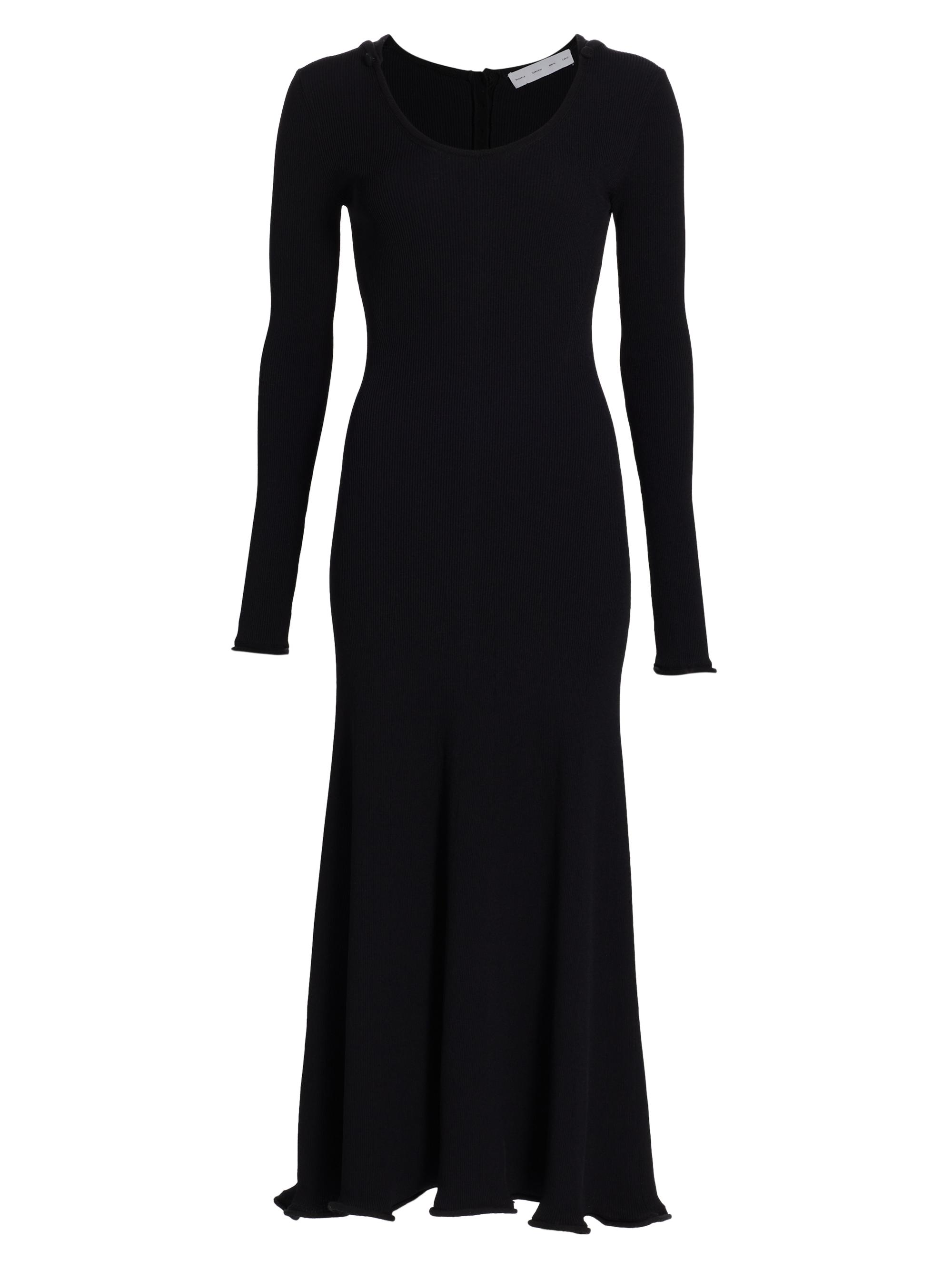 Proenza Schouler White Label Women's Elie Ribbed Long-Sleeve Maxi Dress - Black