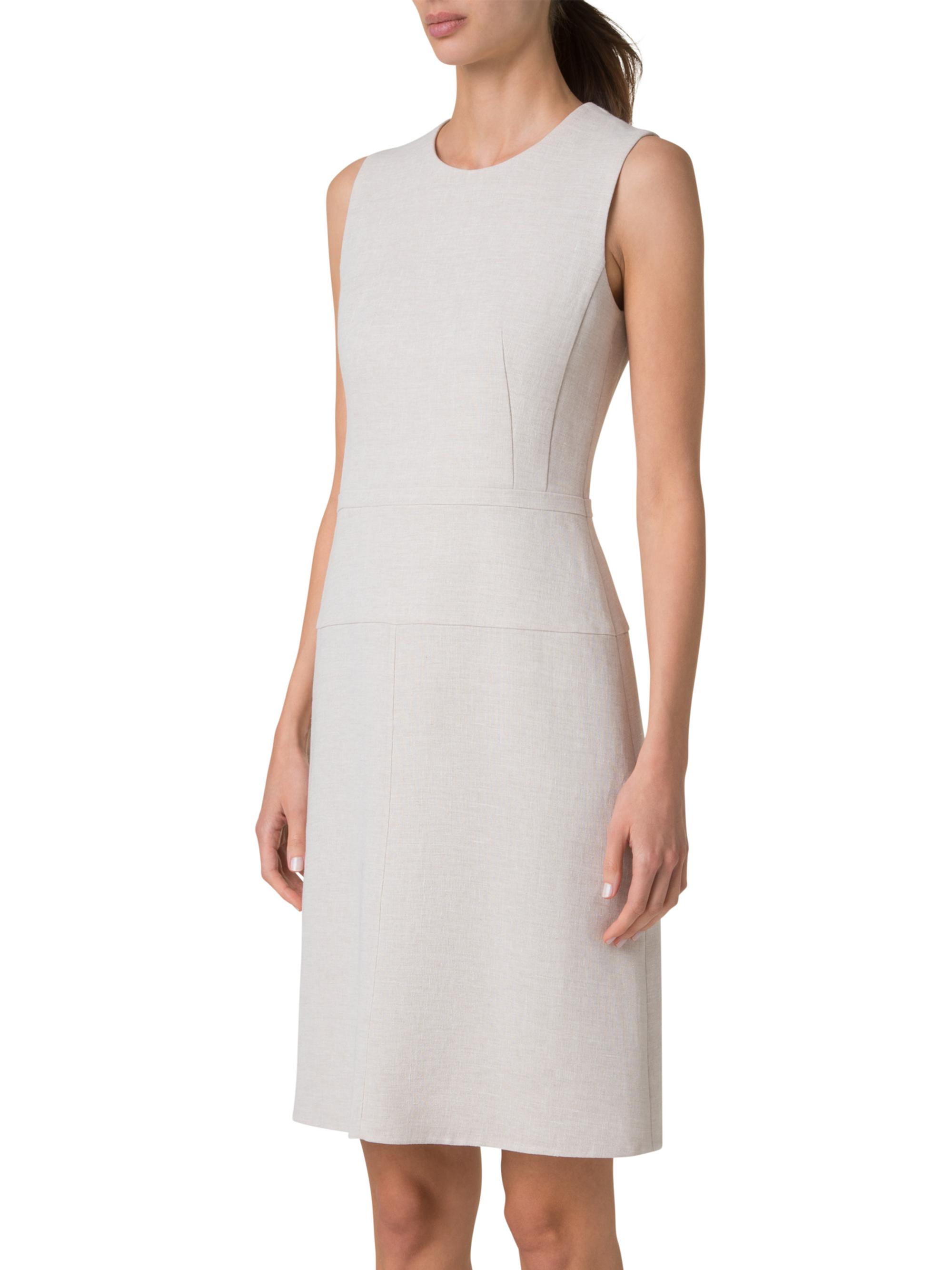 Akris Linen-Blend Sleeveless A-Line Midi-Dress | Saks Fifth Avenue
