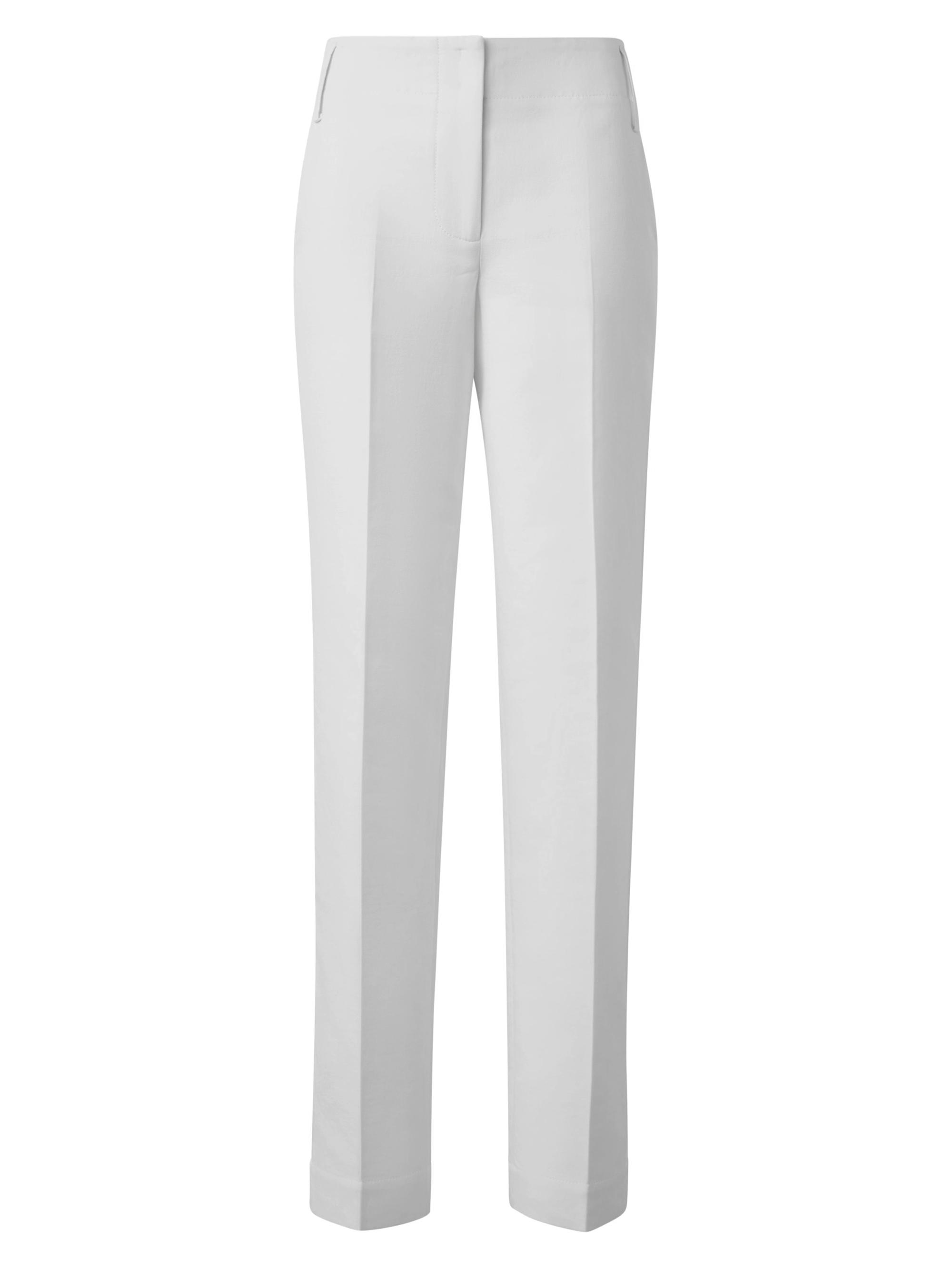 Akris Women's Marlin Cotton-Blend Straight-Leg Pants - Ecru