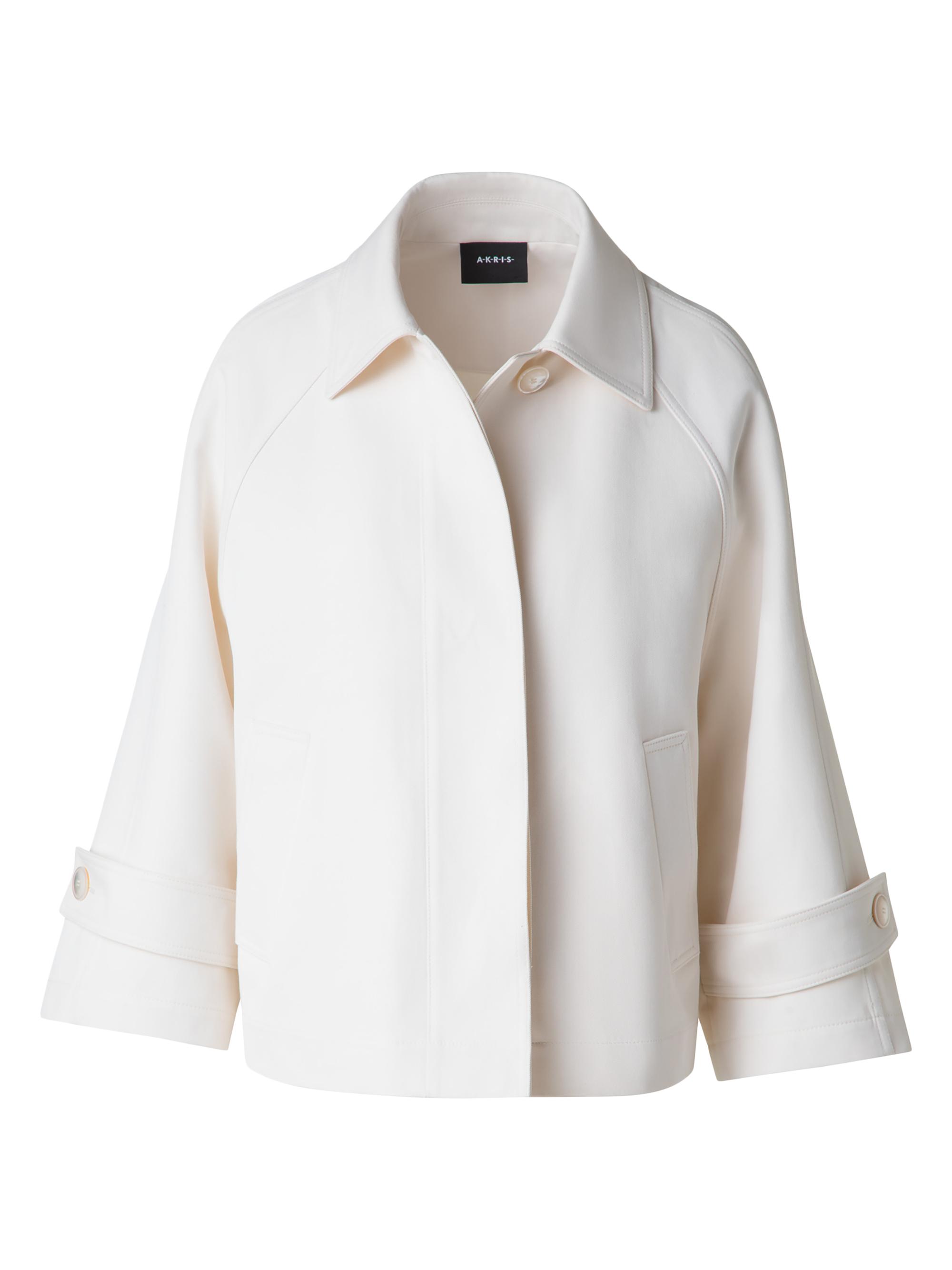 Akris Women's Alia Cotton & Silk Trench Jacket - Ecru