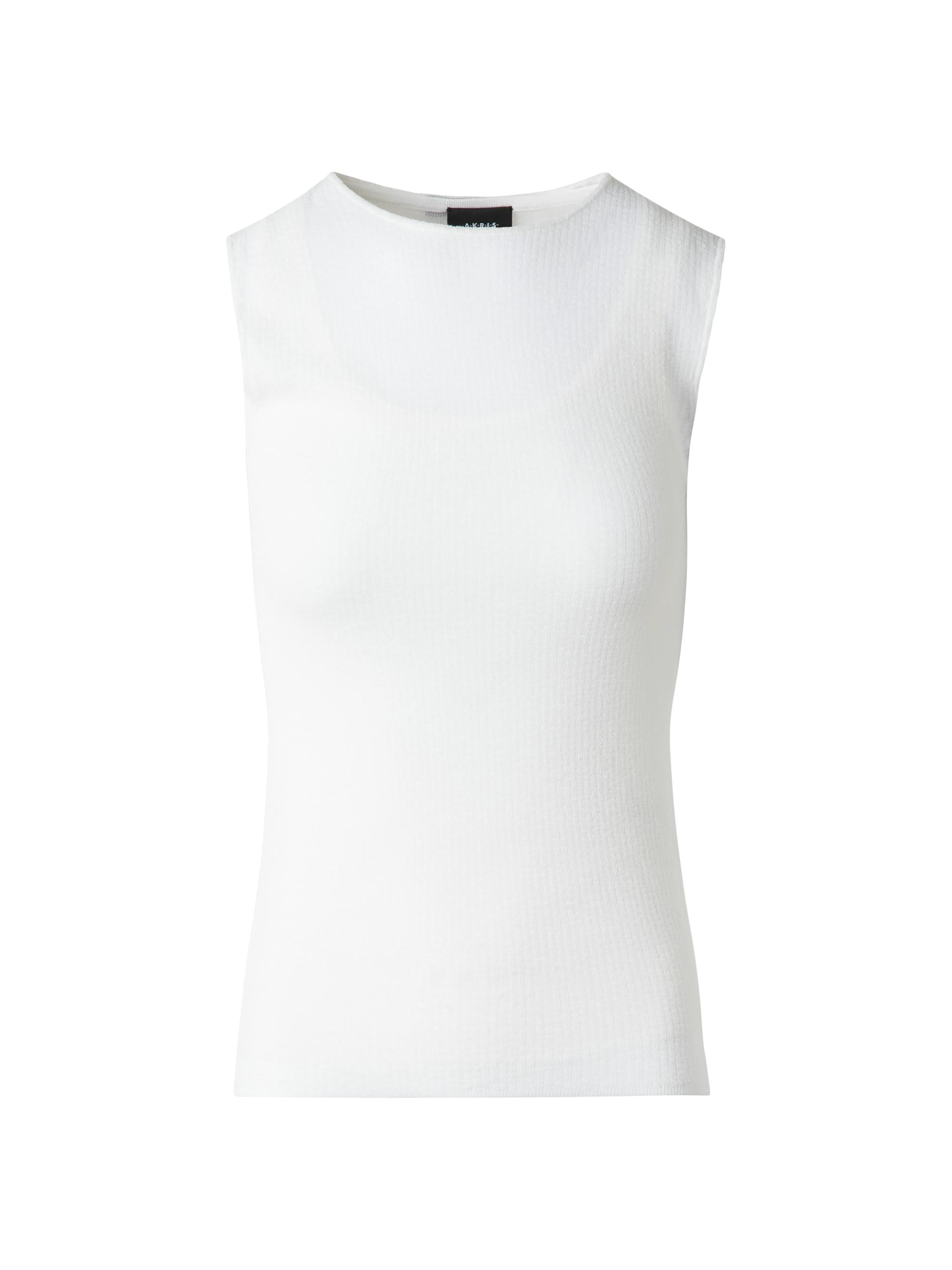 Akris Women's Stretch-Cotton Knit Sleeveless Top - Ecru