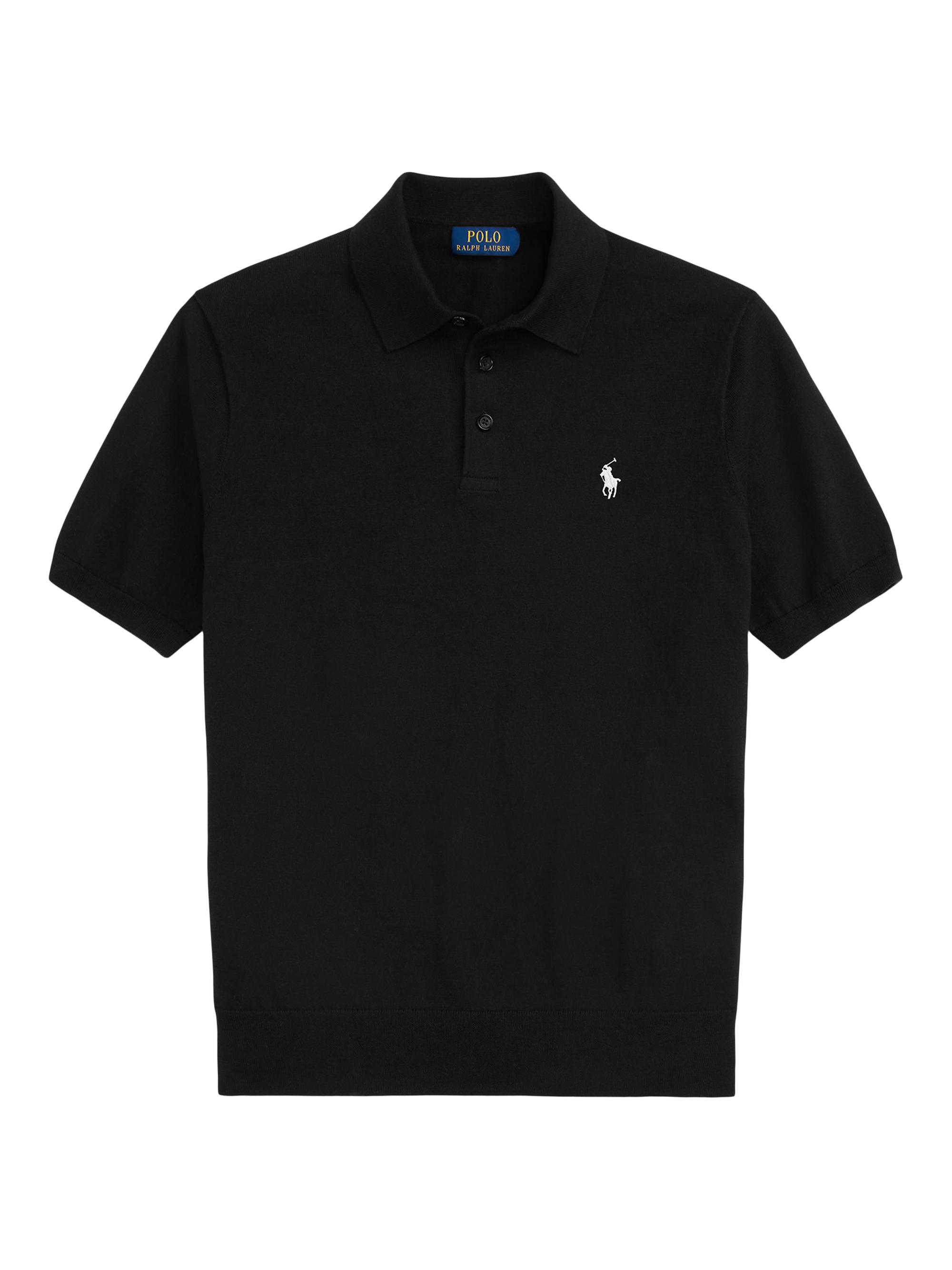 Polo Ralph Lauren Men's Knit Short-Sleeve Polo Sweater - Hunter Navy