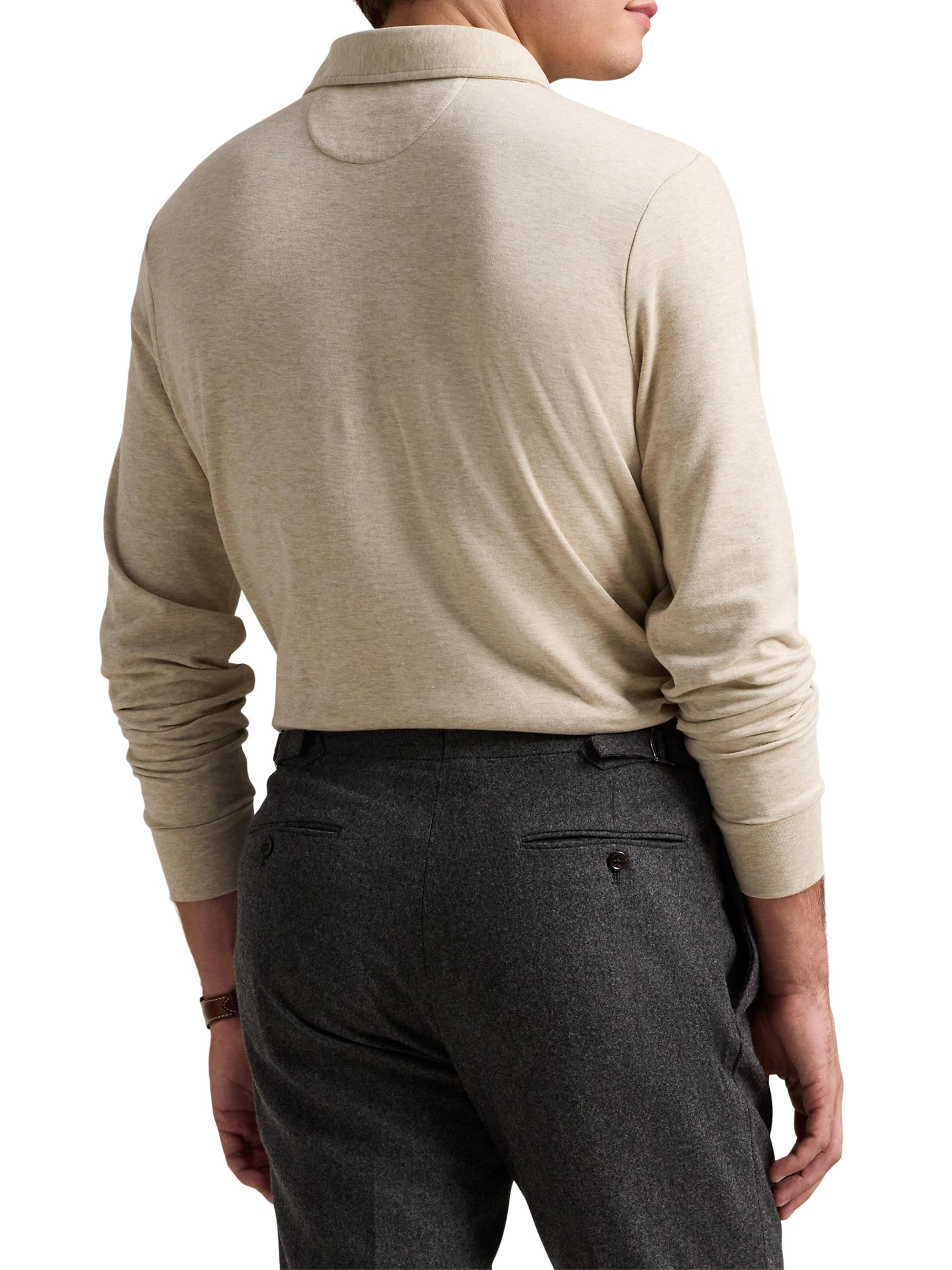 Polo Ralph Lauren Double-Knit Jersey Long-Sleeve Polo Shirt | Saks