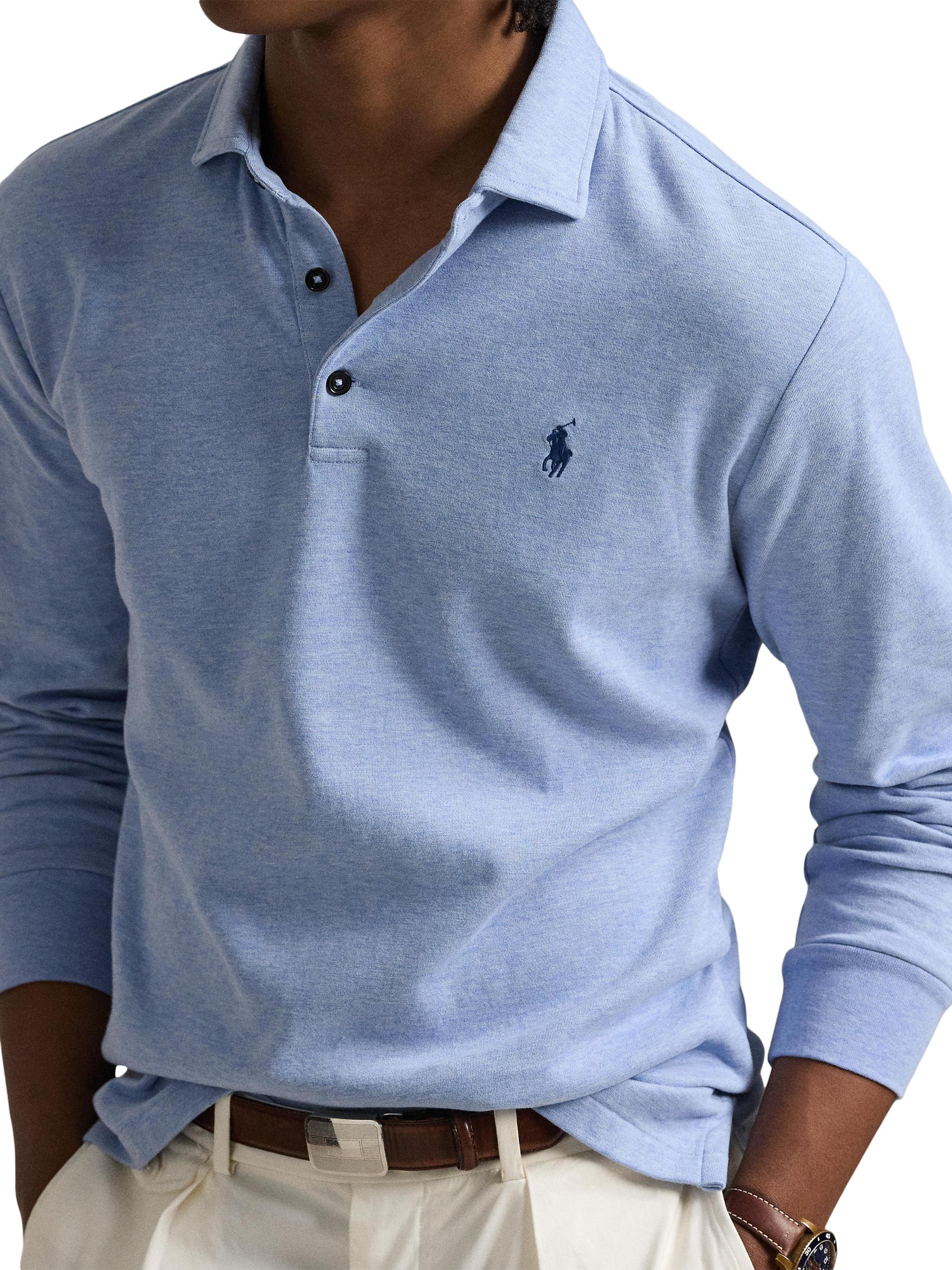 Polo Ralph Lauren Double-Knit Jersey Long-Sleeve Polo Shirt | Saks