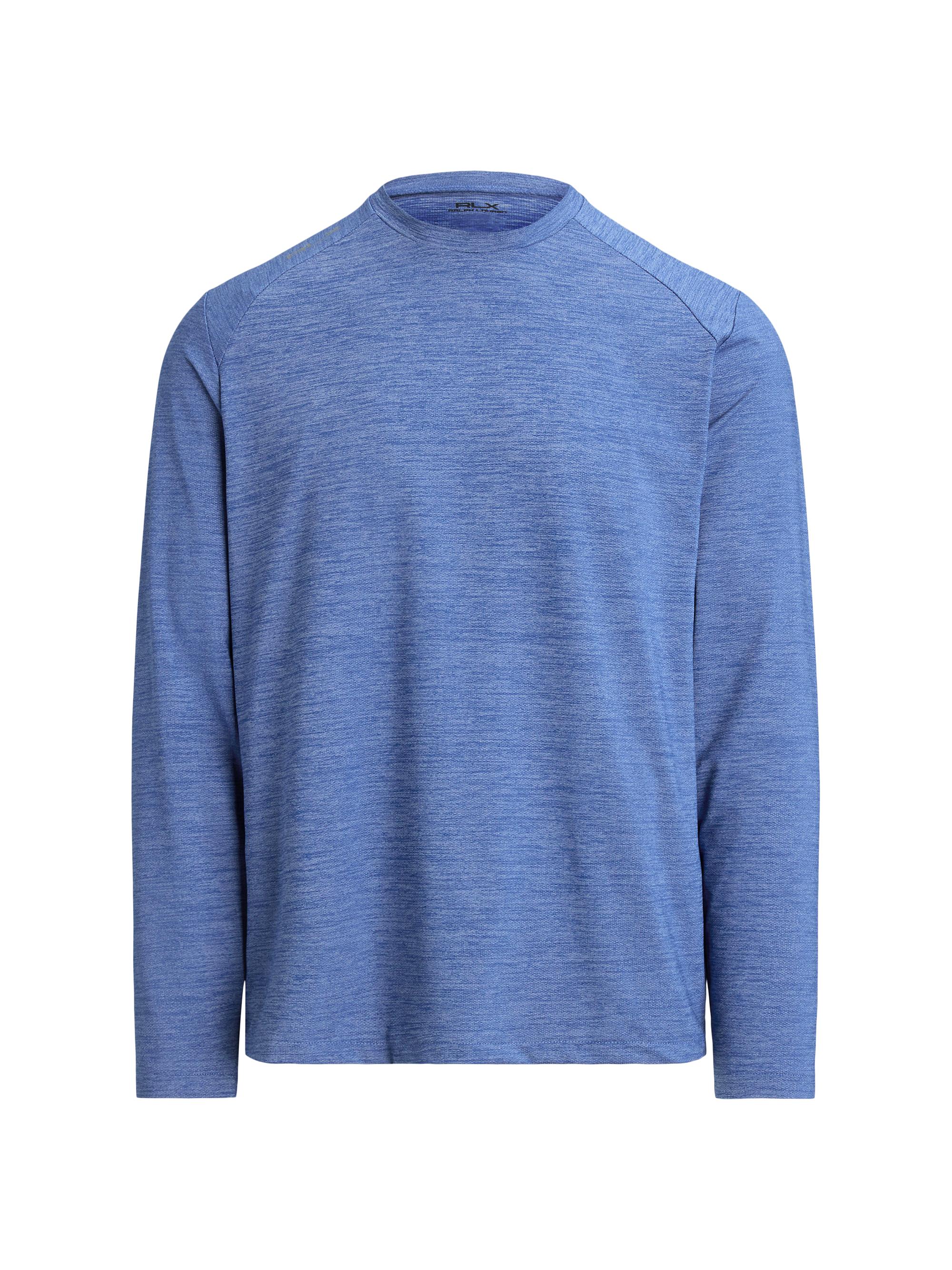 RLX Ralph Lauren Men's Micro Mesh Long-Sleeve T-Shirt - Fog Blue Heather