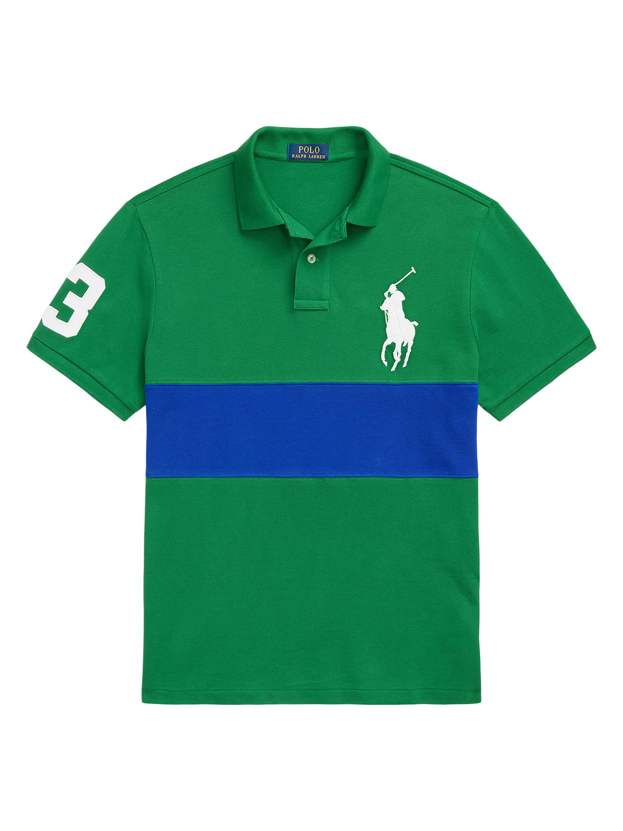 Polo Ralph Lauren Men's Colorblocked Cotton Polo Shirt - Athletic Green Sapphire Star