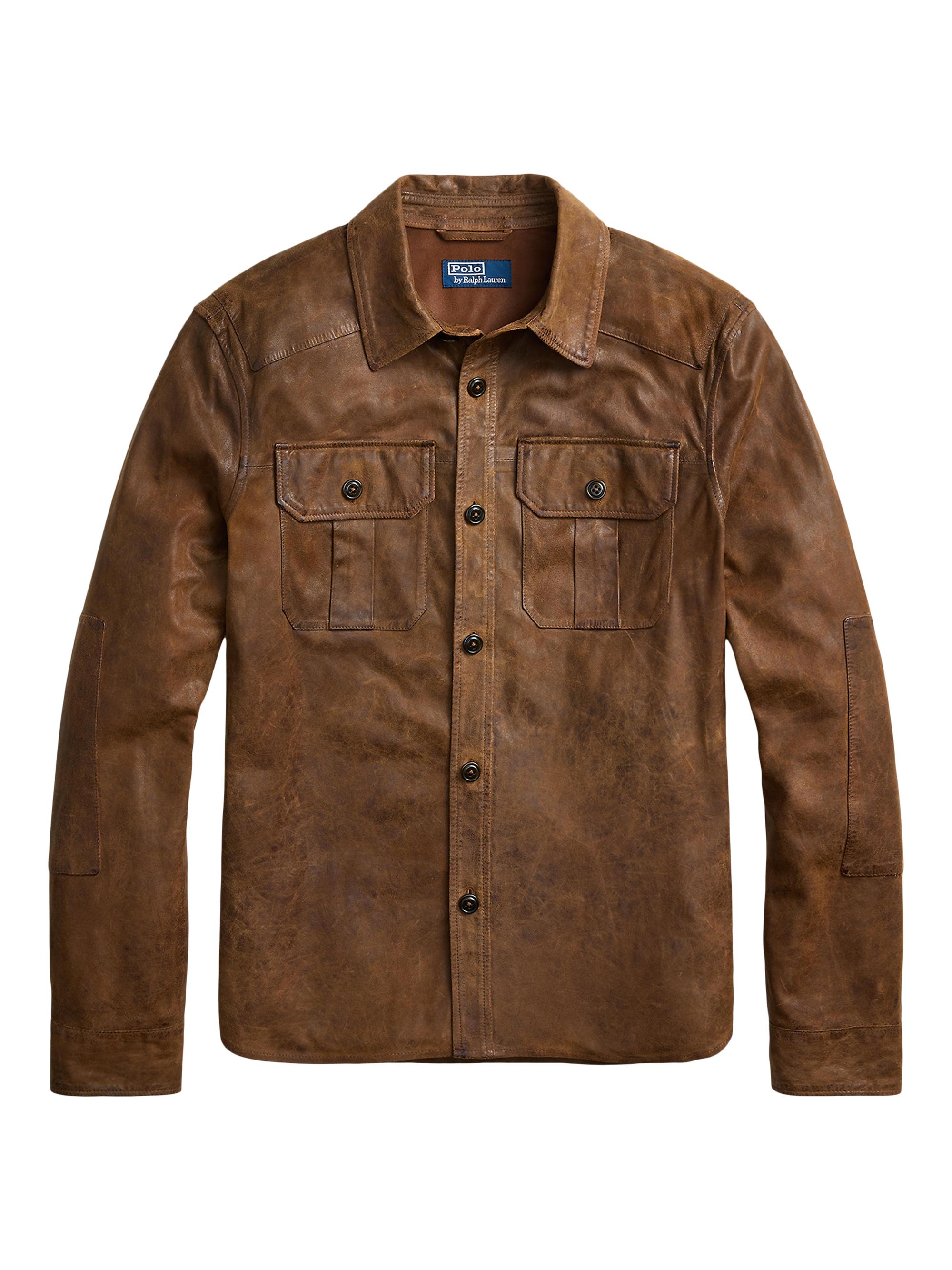 Polo Ralph Lauren Men's Suede Utility Jacket - Smith Brown